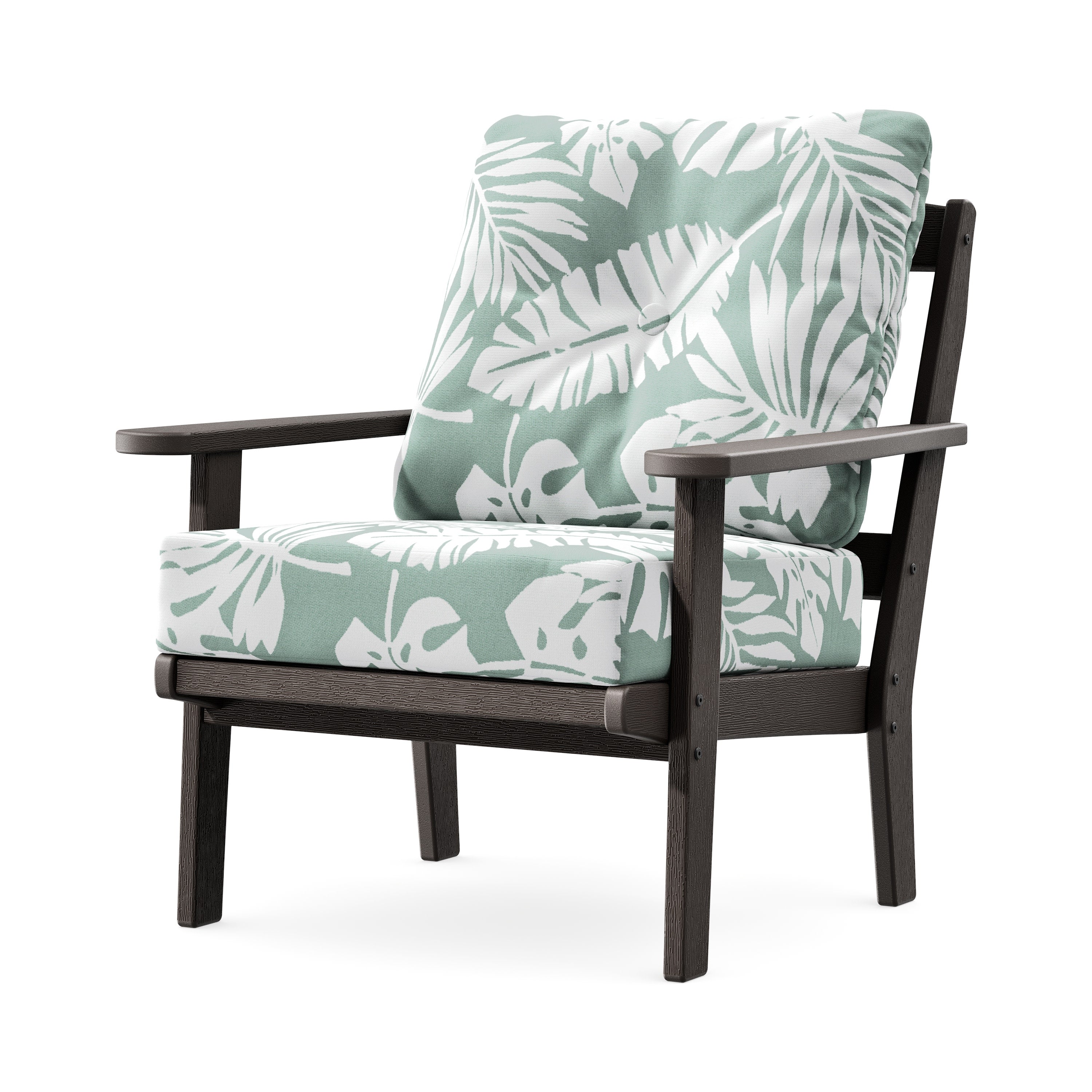 Mission Deep Seating Chair in Vintage Coffee / Leaf Glacier Spa