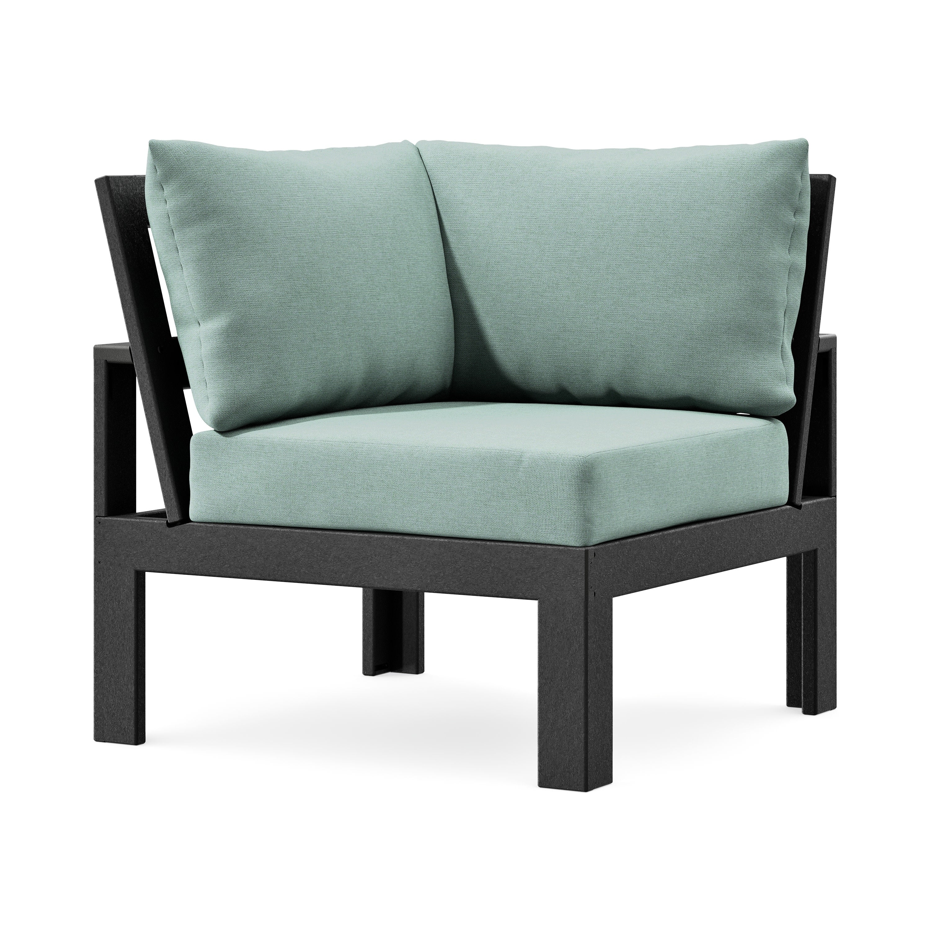 Modular Corner Chair in Black / Glacier Spa