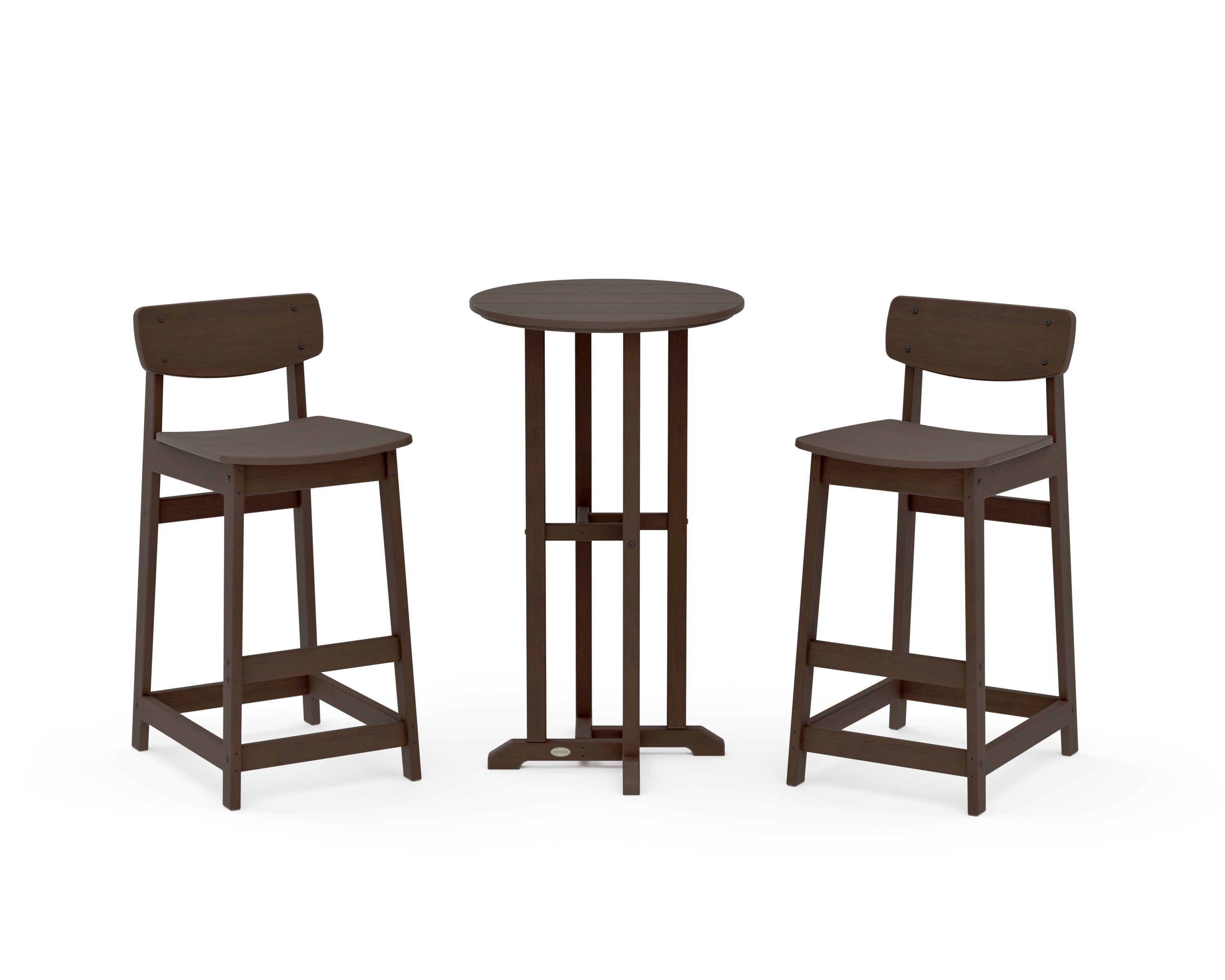 Modern Studio Urban Lowback Bar Chair 3-Piece Bistro Set in Kona