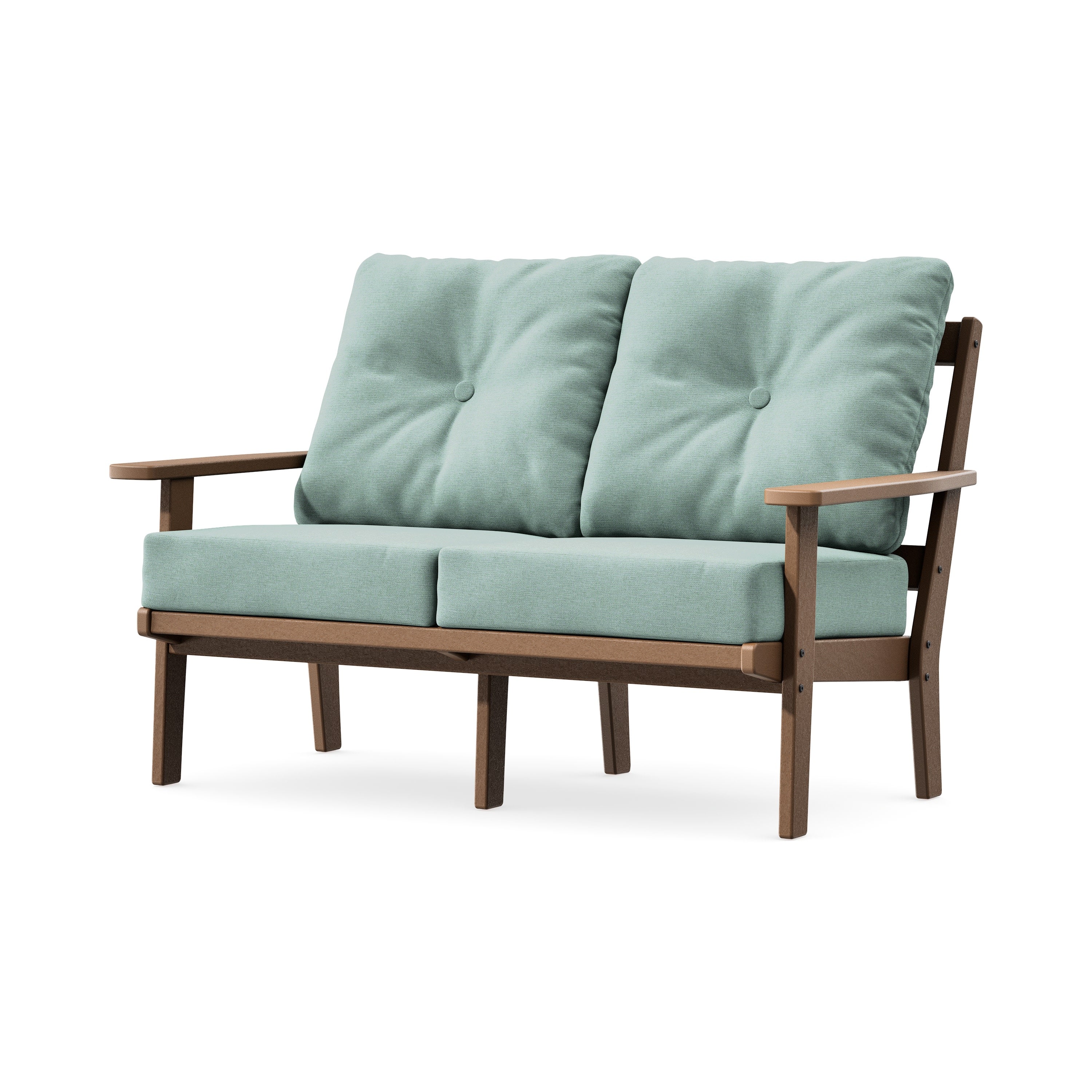 Oxford Deep SeatingLoveseat in Teak / Glacier Spa