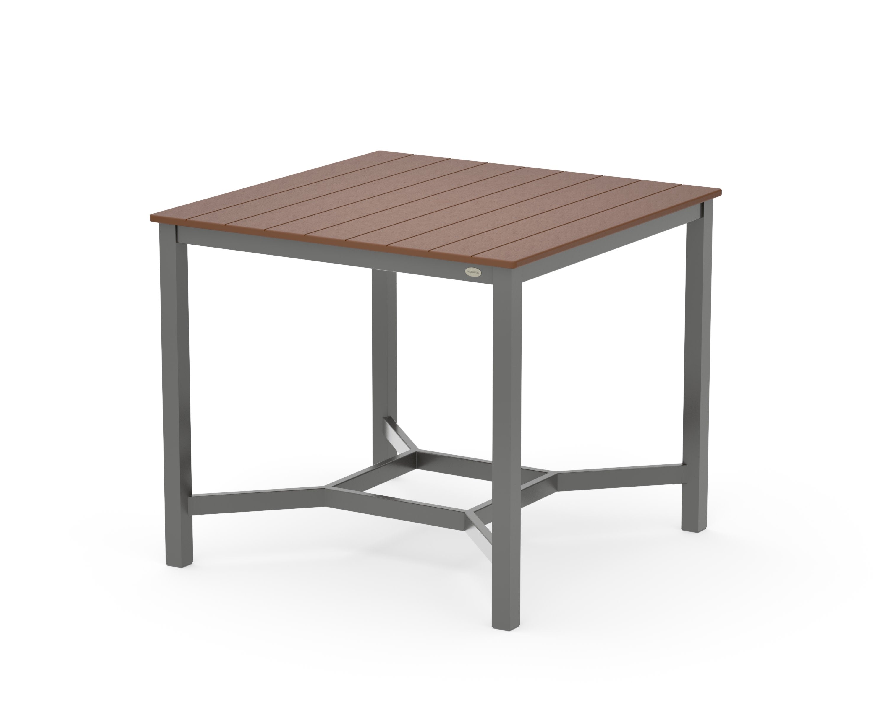 Main Street 42 x 42 Counter Table in Charcoal / Teak