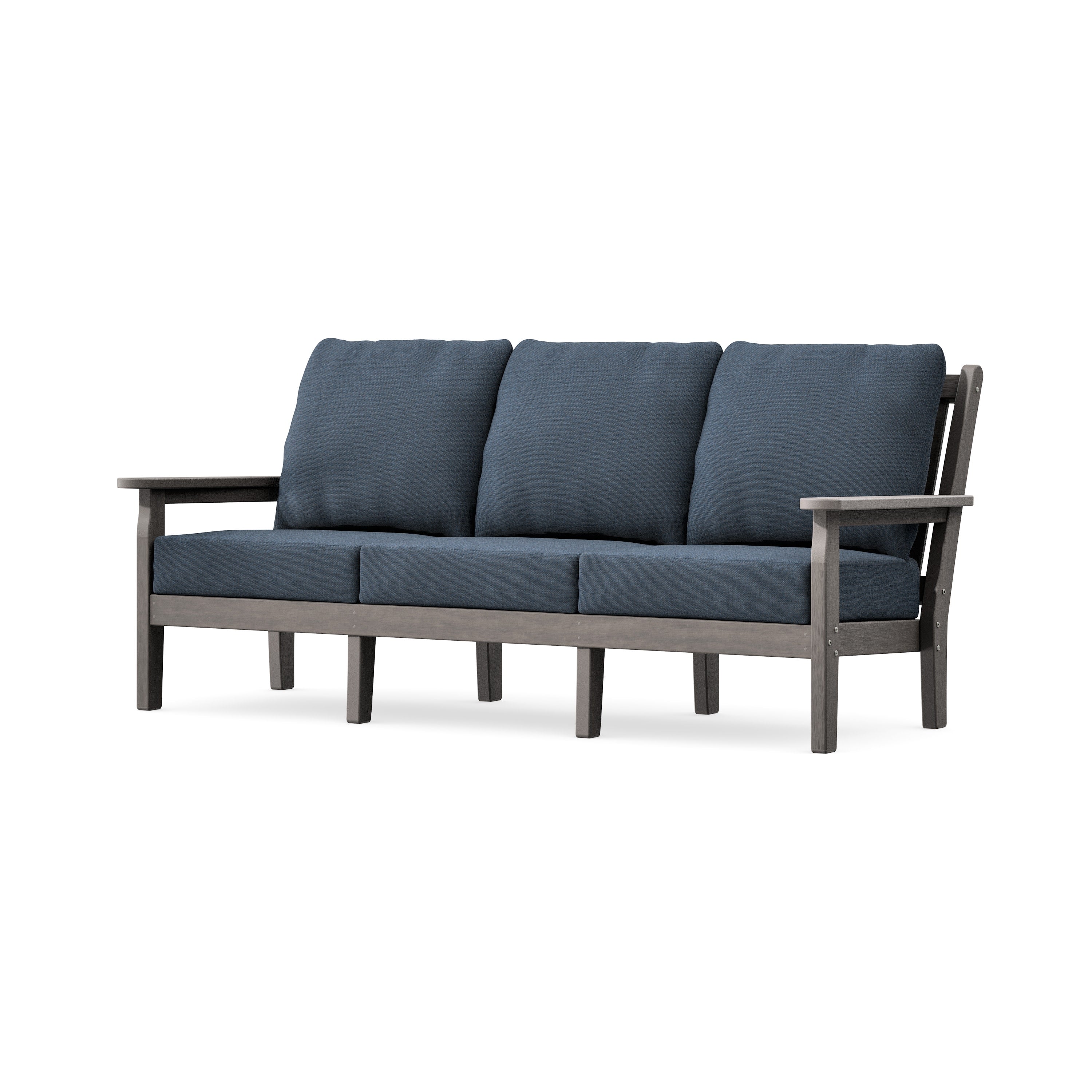 Chippendale Deep Seating Sofa in Driftwood / Marine Indigo