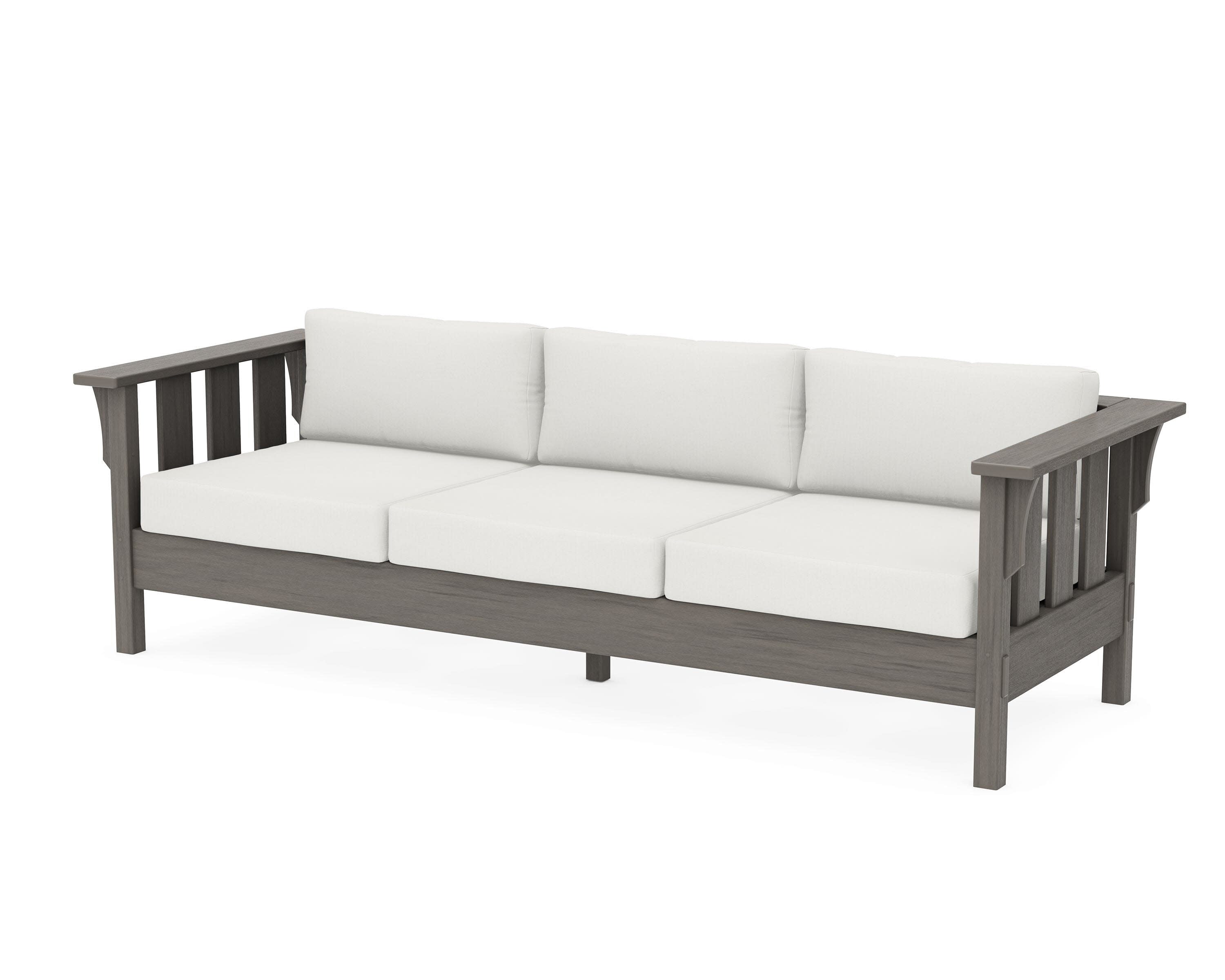 Acadia Deep Seating Sofa in Driftwood / Natural Linen