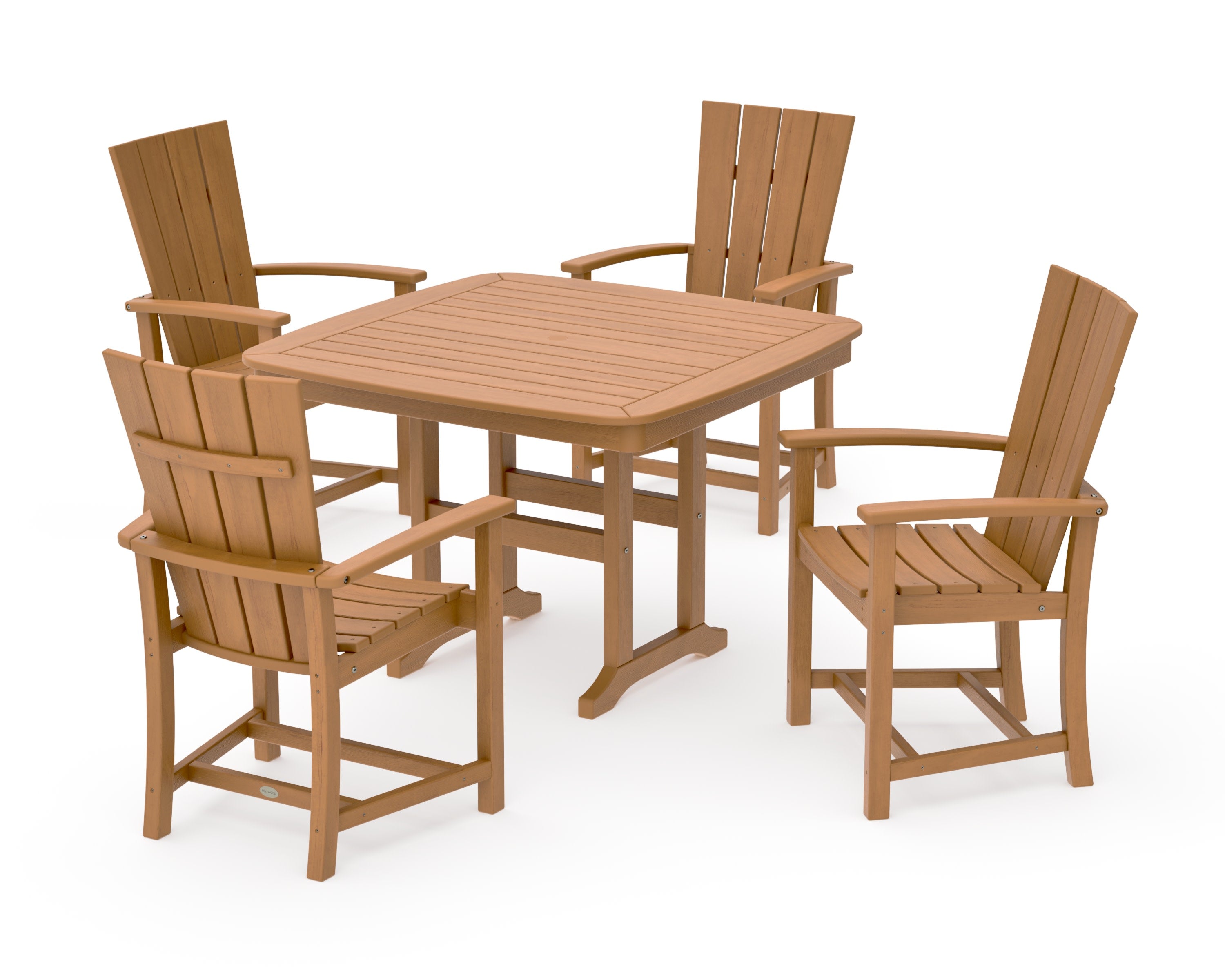 Quattro 5-Piece Dining Set with Trestle Legs in Natural