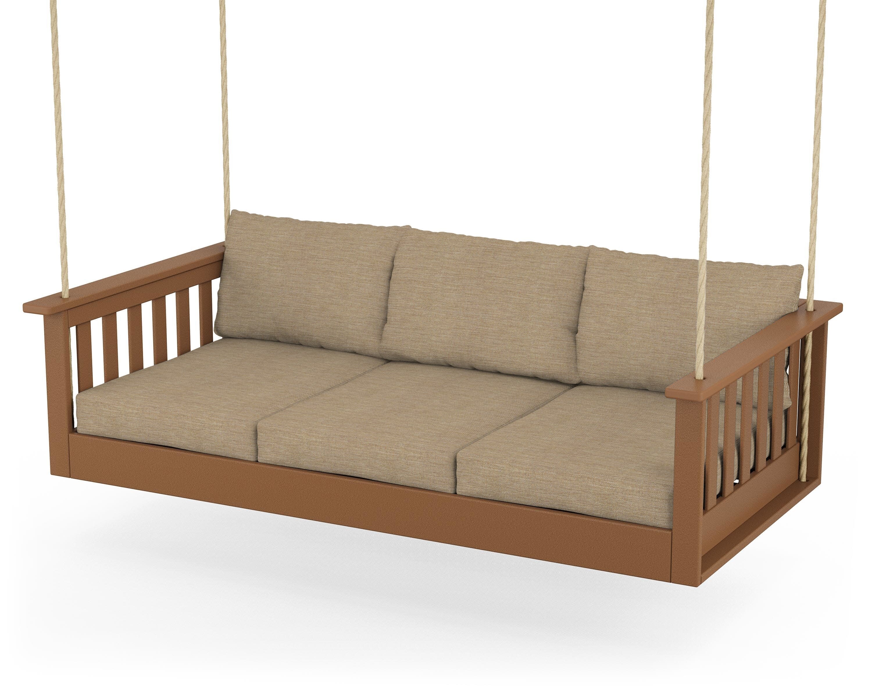 Vineyard Daybed Swing in Teak / Charmer Desert