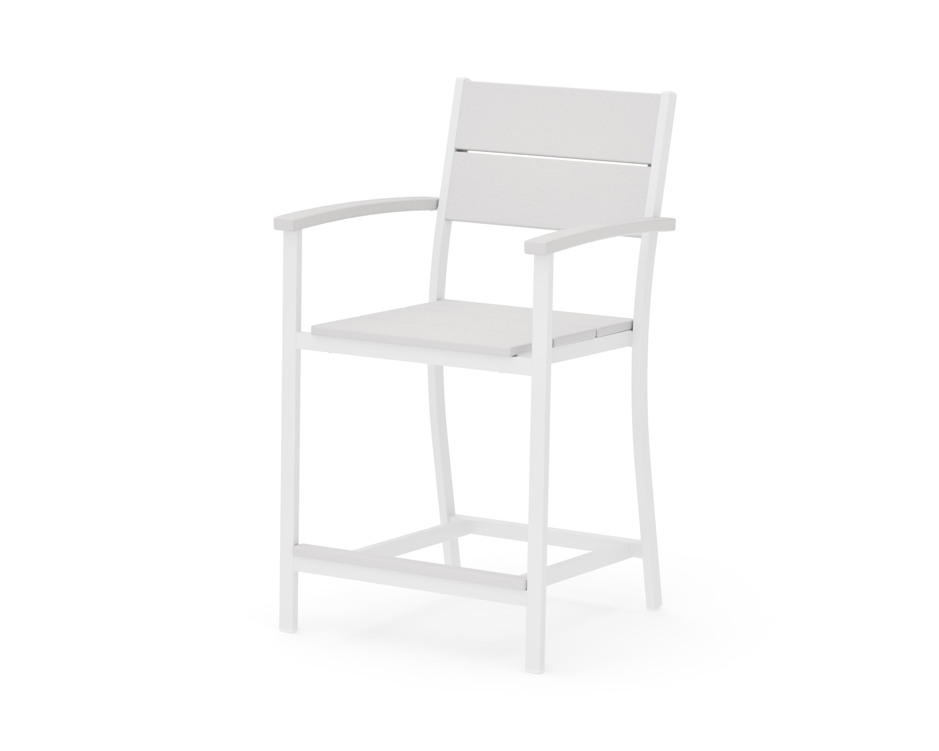 Main Street Counter Arm Chair in White / Vintage White