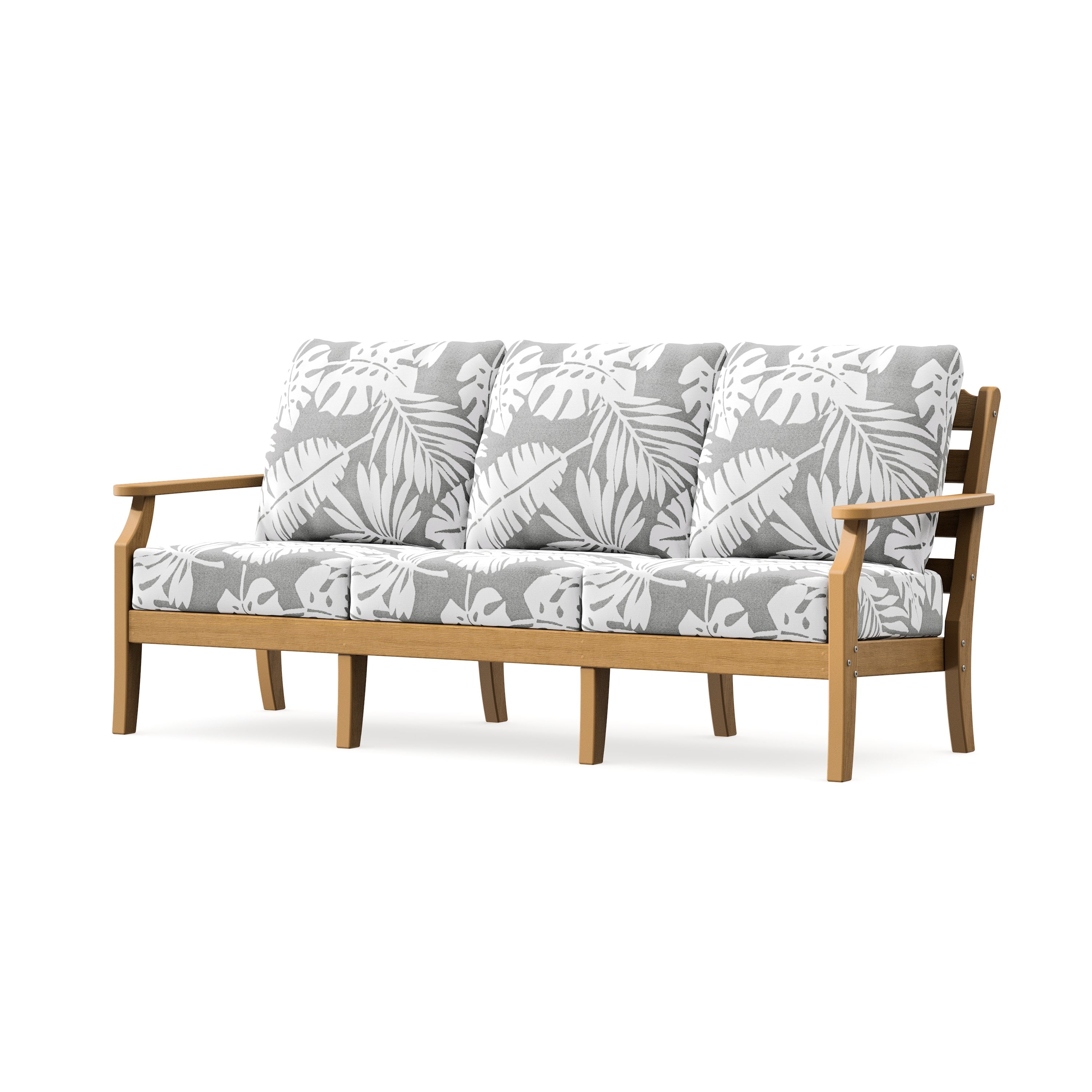 Savannah Deep Seating Sofa in Natural / Leaf Grey Mist