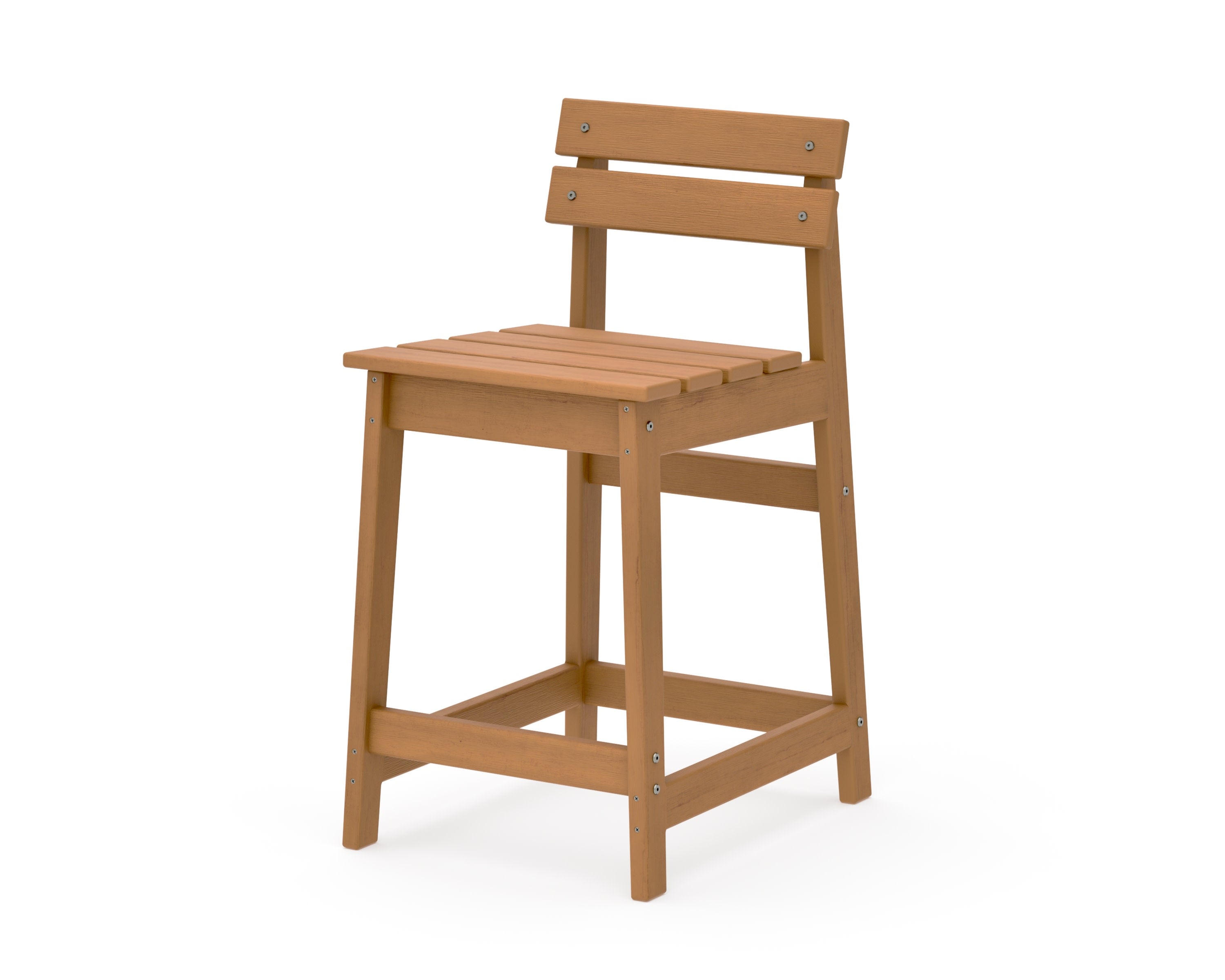 Modern Studio Plaza Lowback Counter Chair in Natural