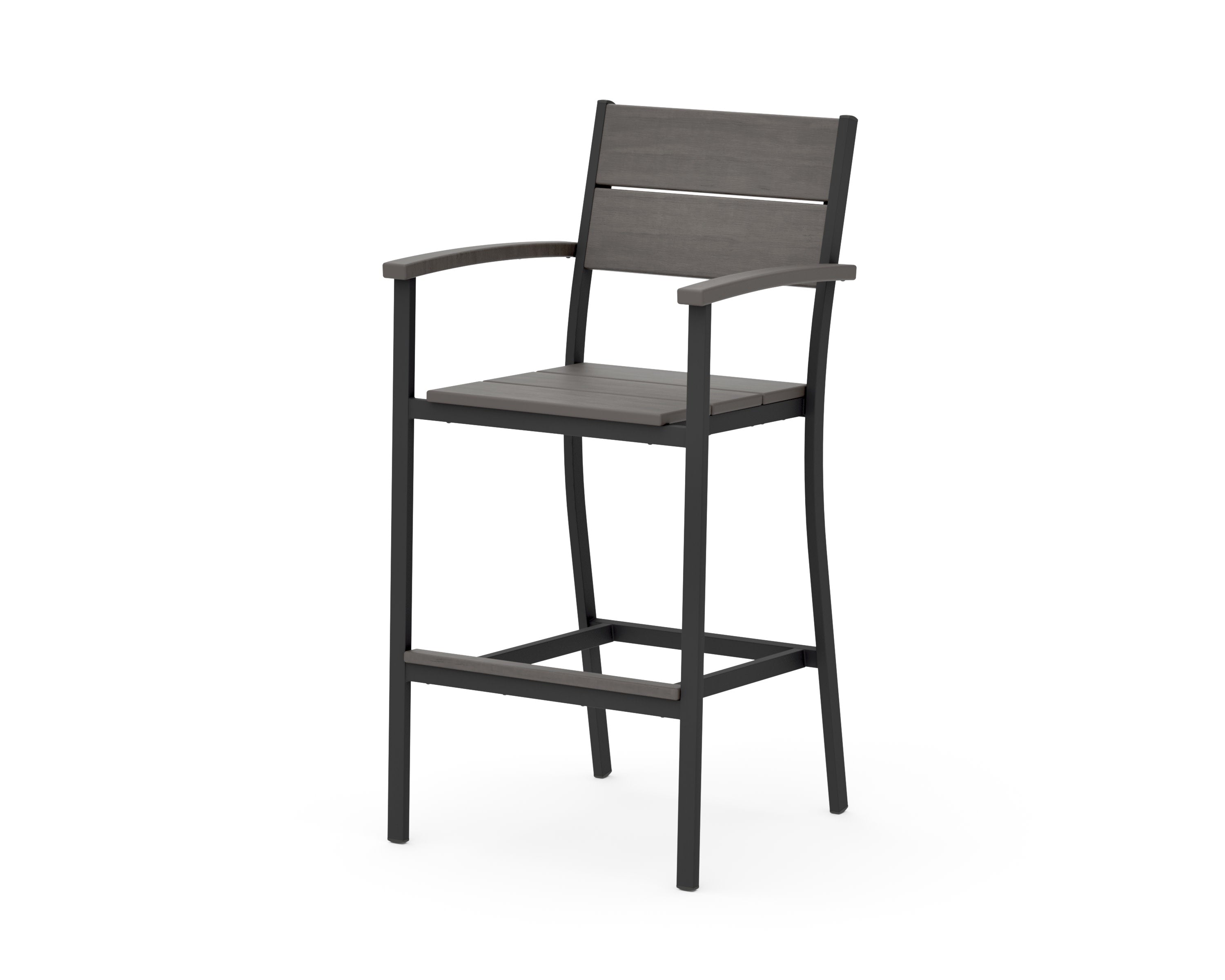 Main Street Bar Arm Chair in Black / Driftwood