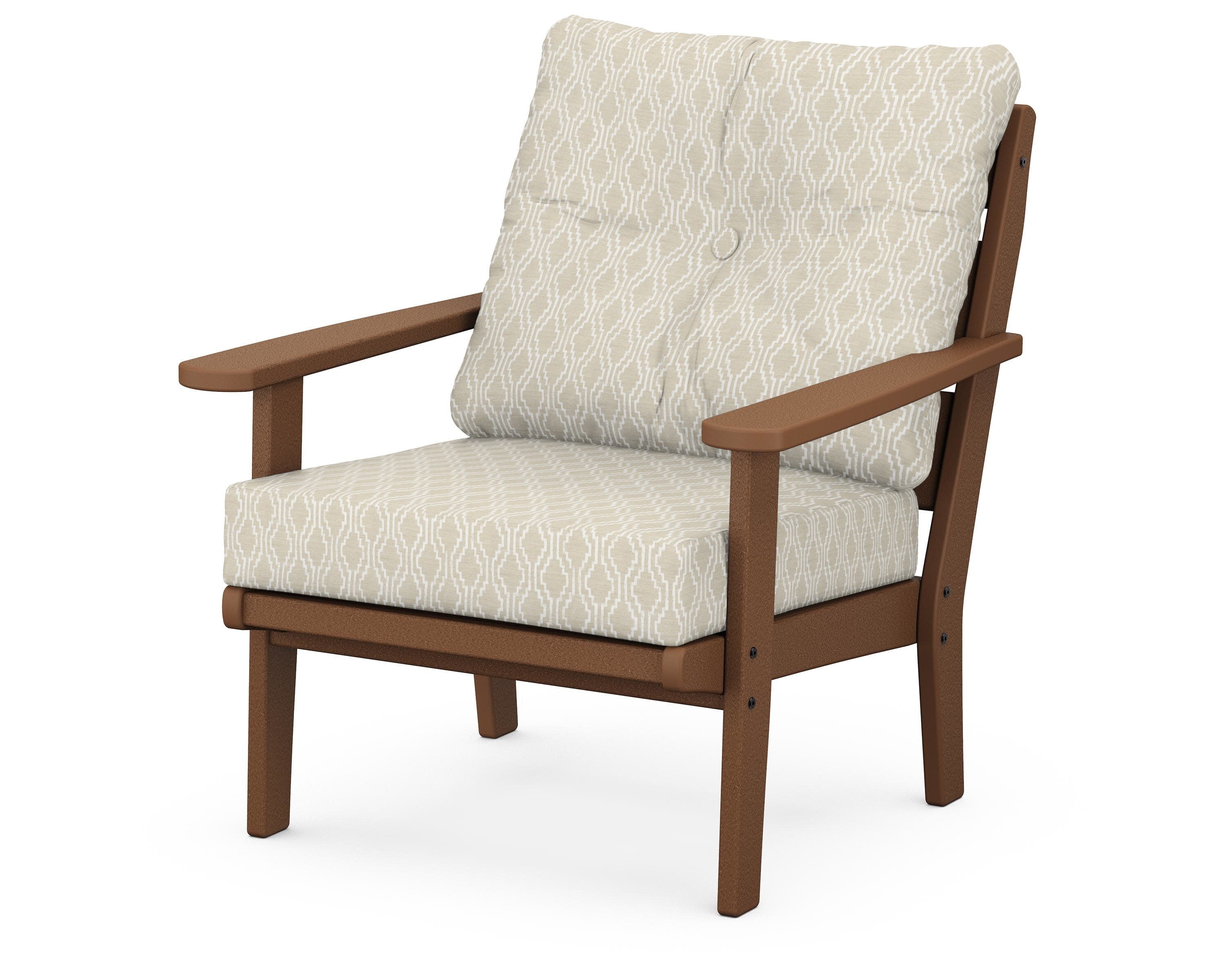 Lakeside Deep Seating Chair in Teak / Solve Linen