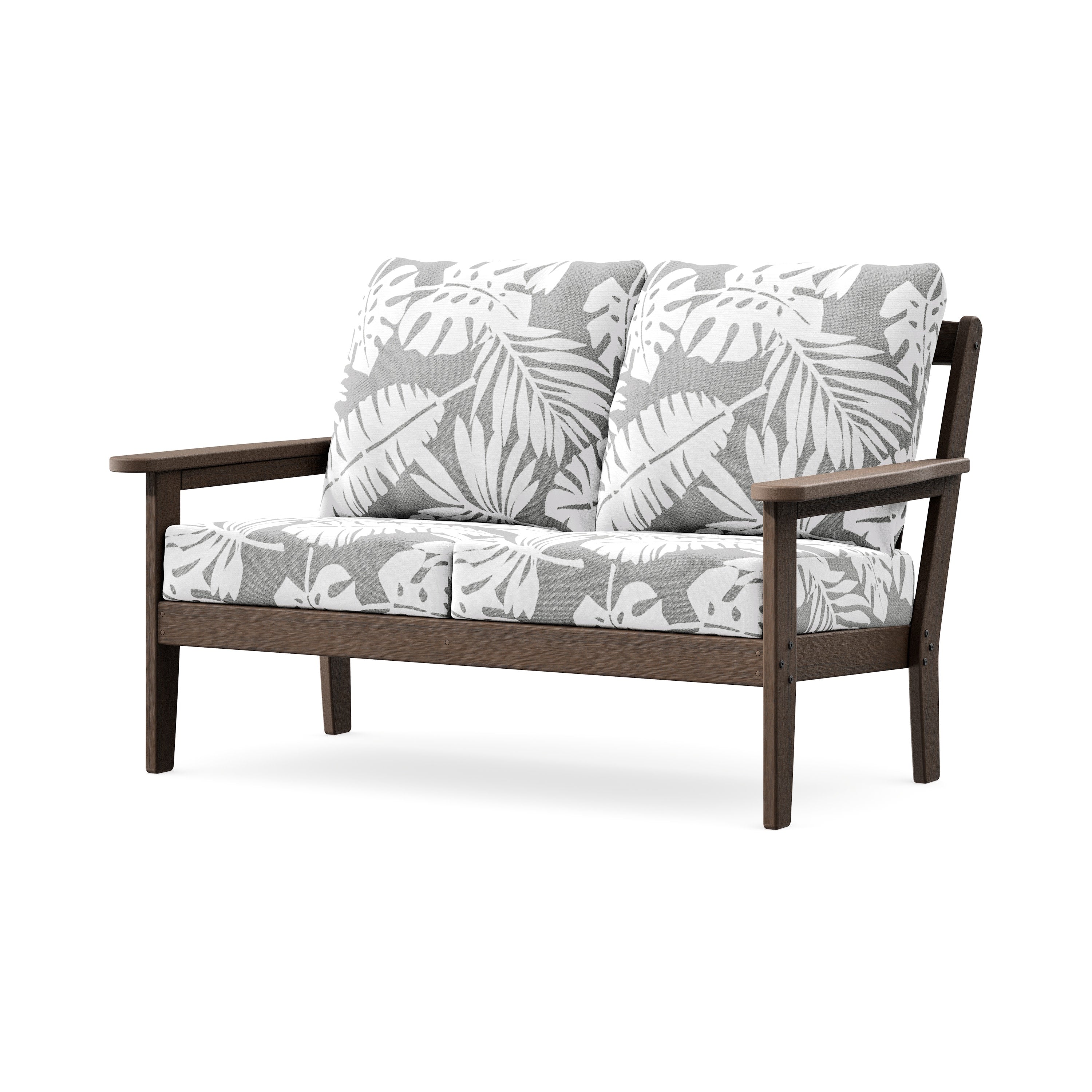 Cottage Deep Seating Loveseat in Kona / Leaf Grey Mist