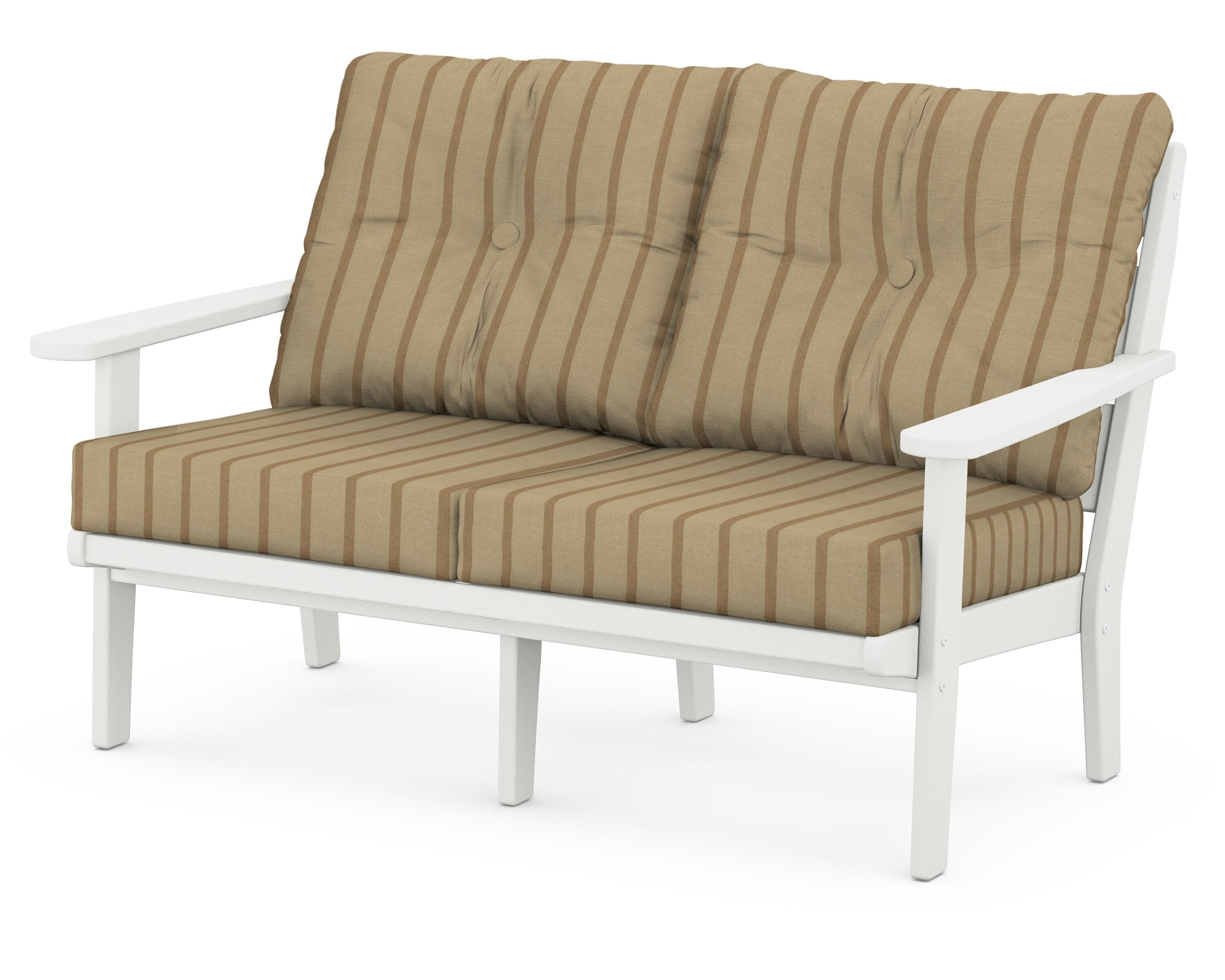 Lakeside Deep Seating Loveseat in Vintage White / Unwind Driftwood