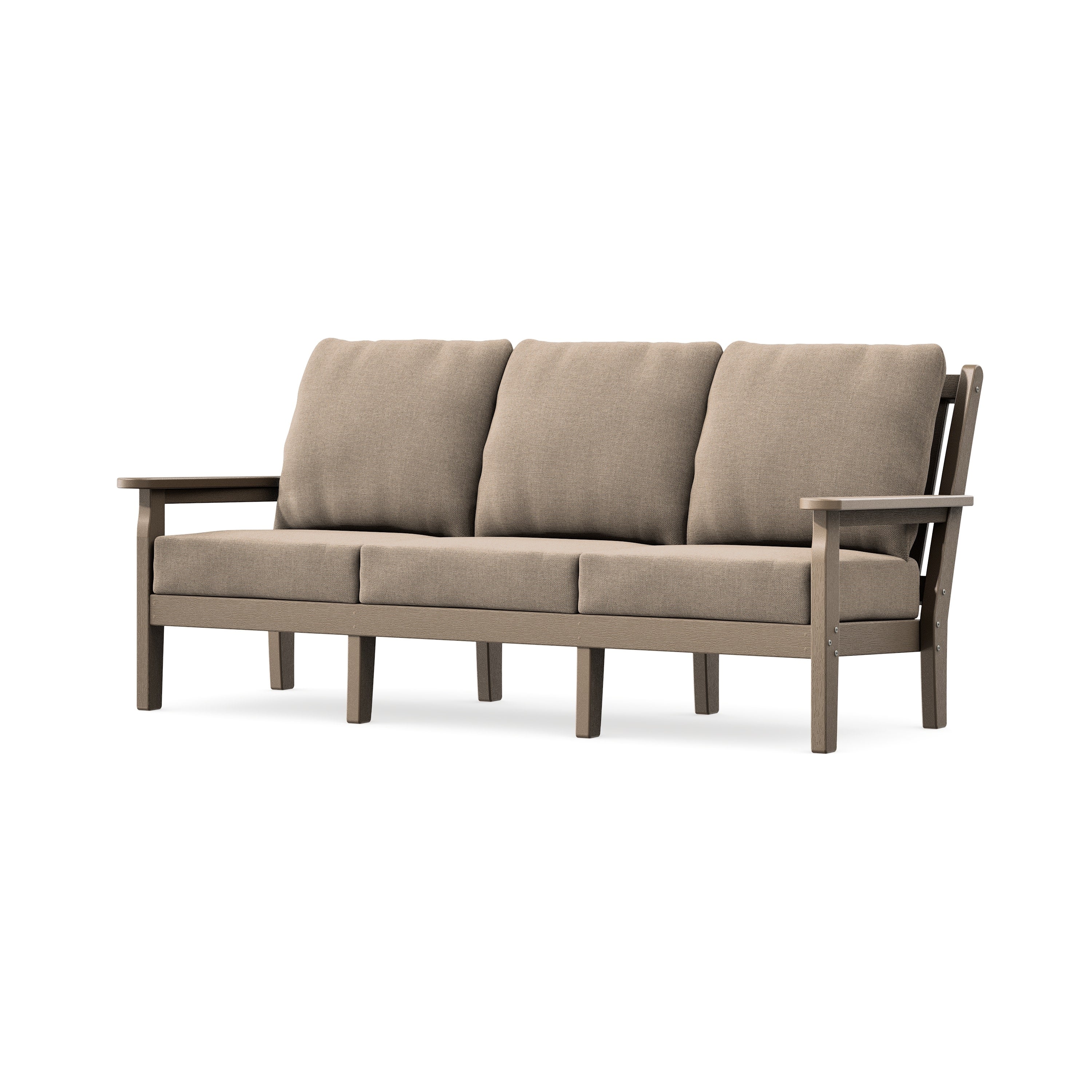 Chippendale Deep Seating Sofa in Vintage Sahara / Spiced Burlap