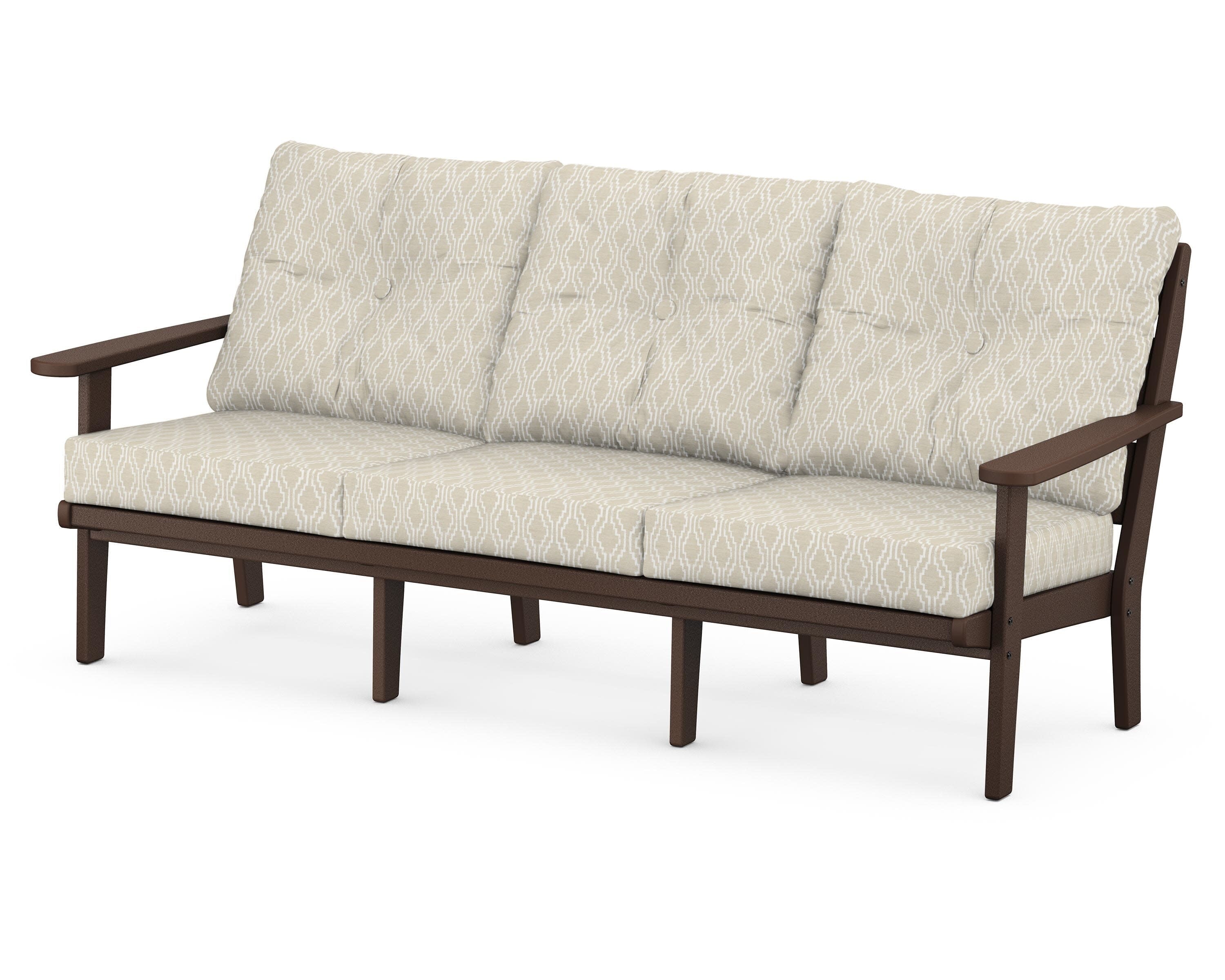 Lakeside Deep Seating Sofa in Mahogany / Solve Linen