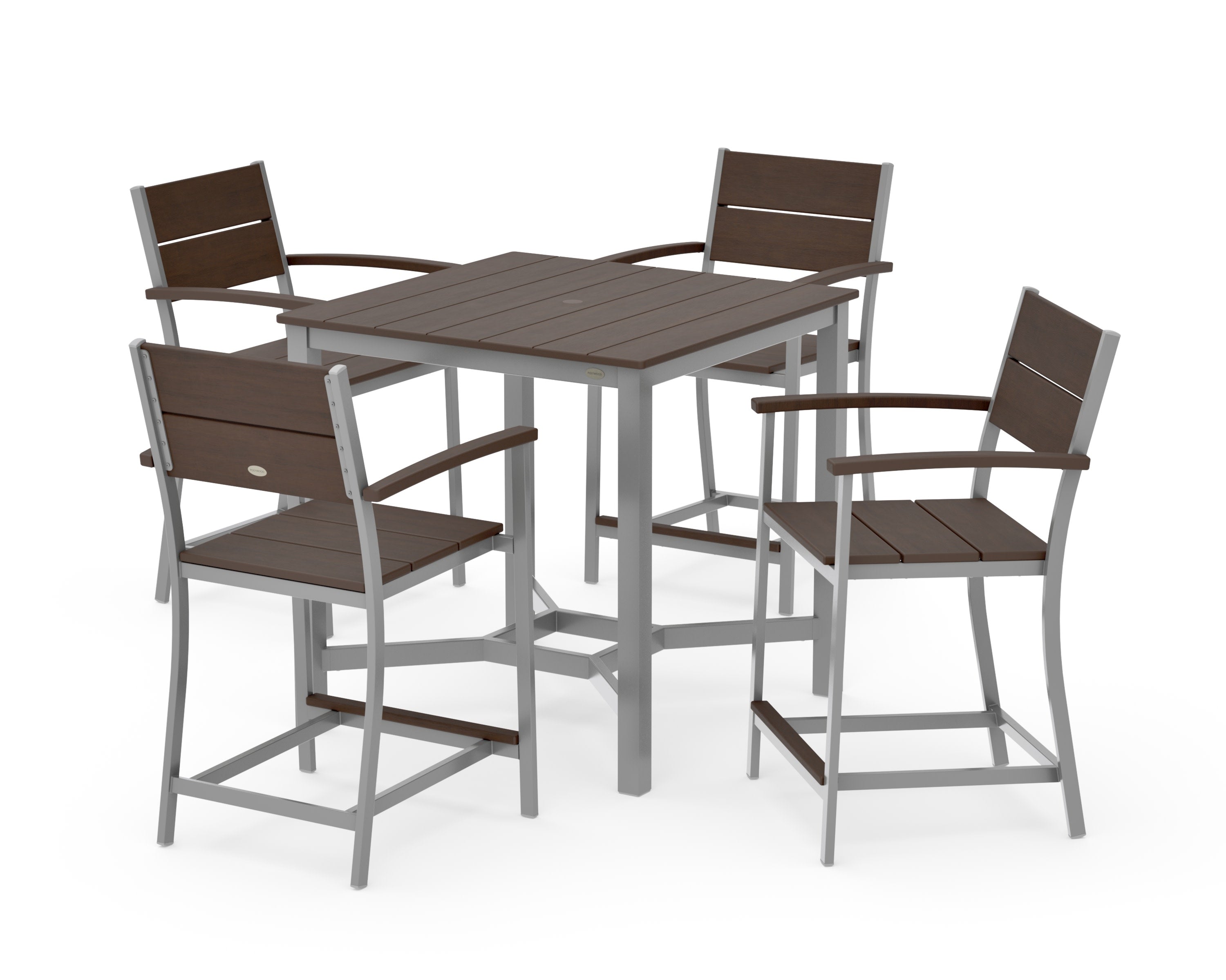 Main Street 5-Piece Counter Set in Silver / Kona