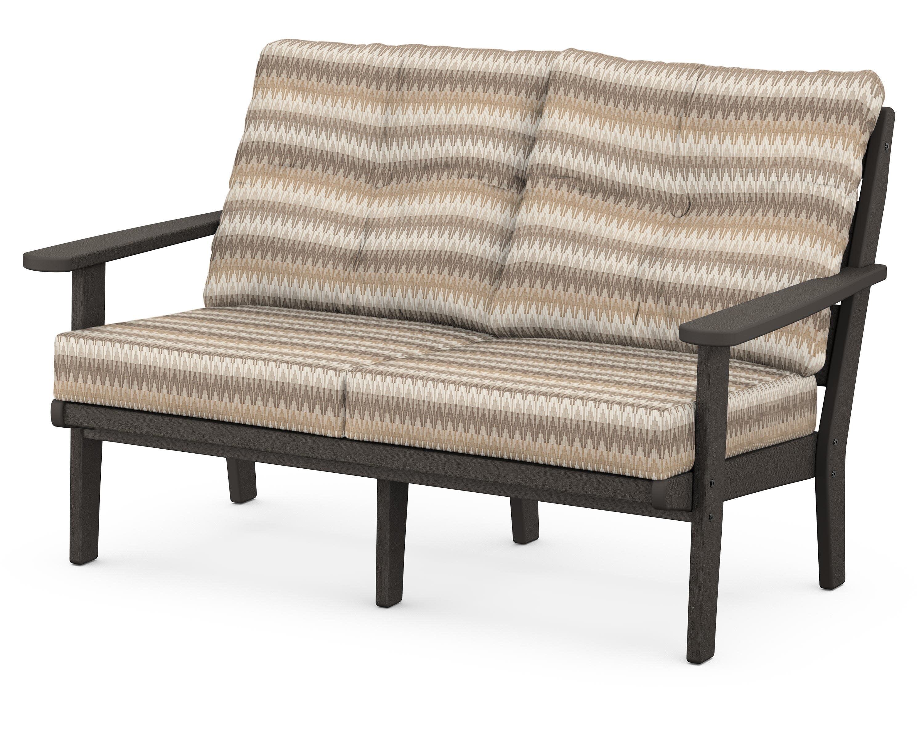 Lakeside Deep Seating Loveseat in Vintage Coffee / Valley Dune