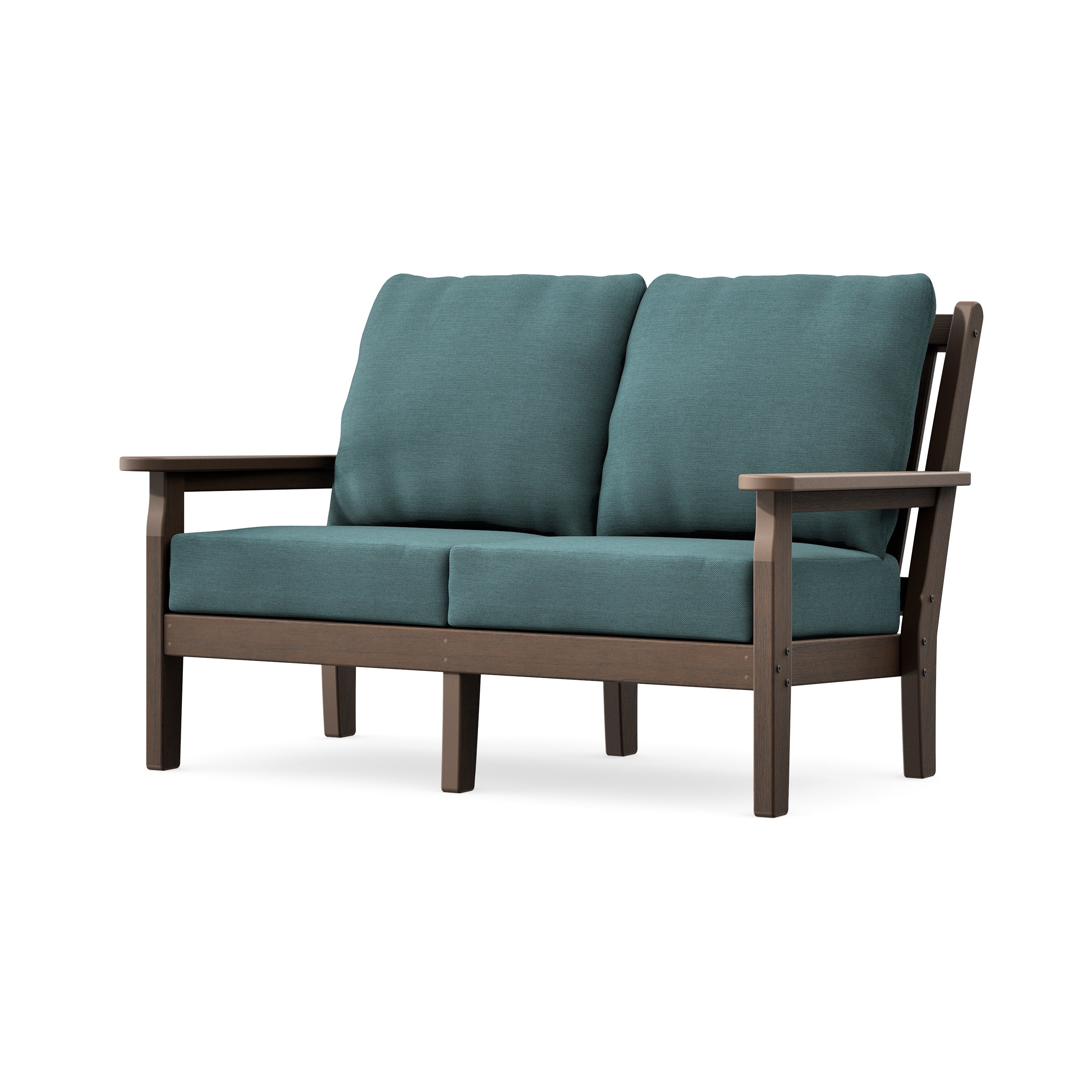 Chippendale Deep Seating Loveseat in Kona / Ocean Teal