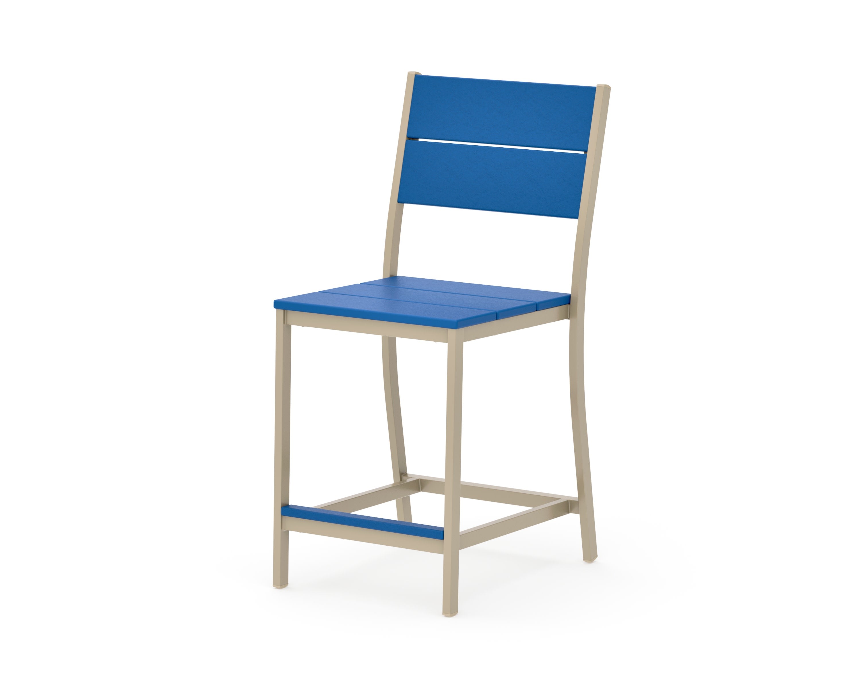 Main Street Counter Side Chair in Sand / Pacific Blue