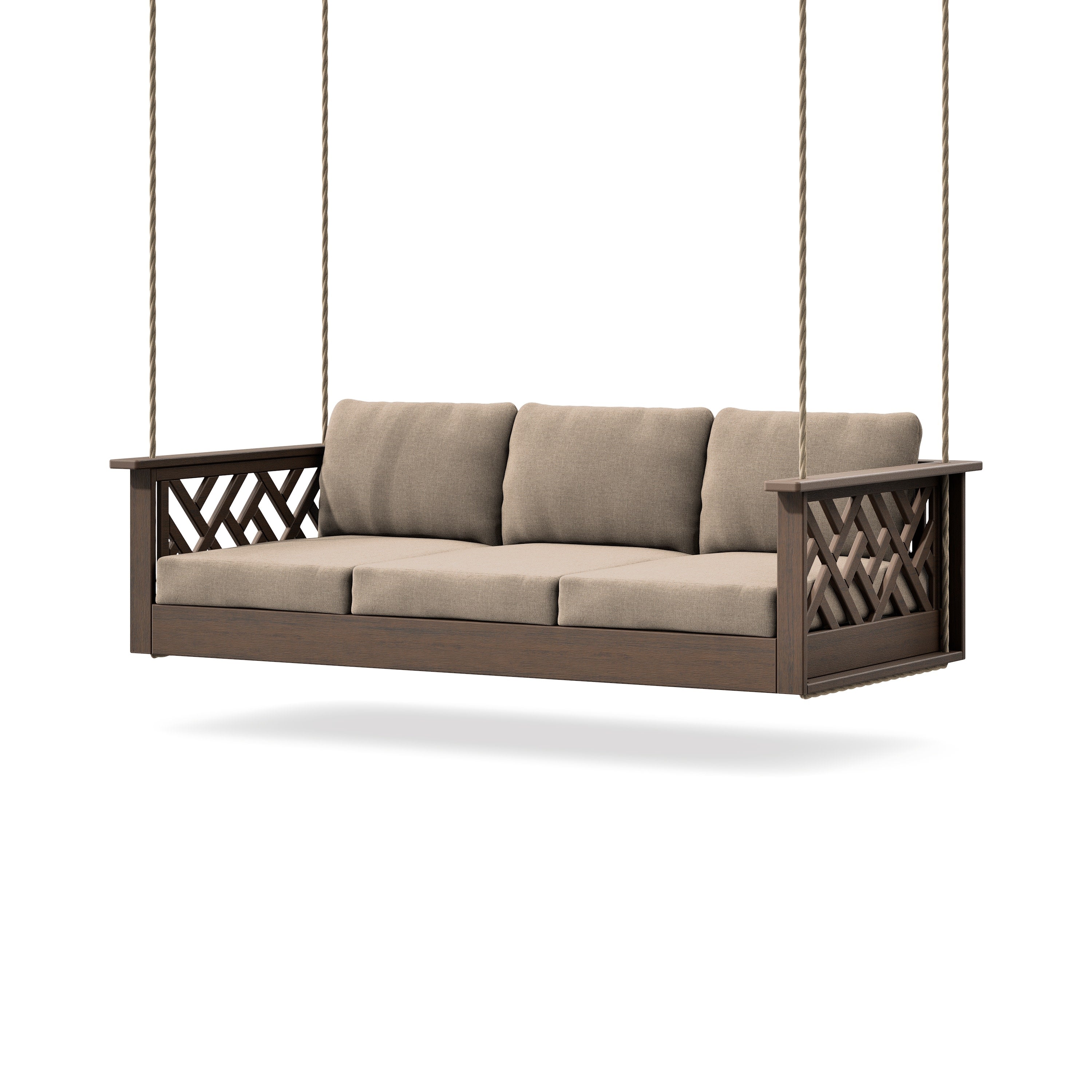 Chippendale Daybed Swing in Kona / Spiced Burlap