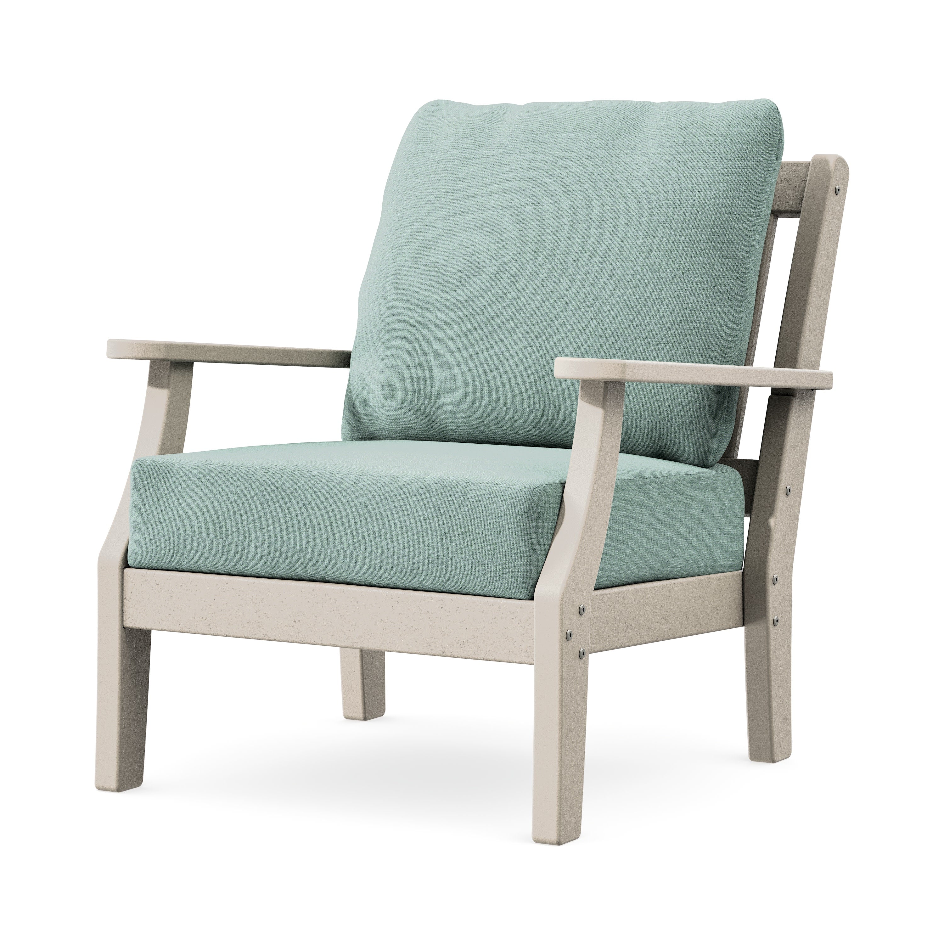 Chinoiserie Deep Seating Chair in Sand / Glacier Spa