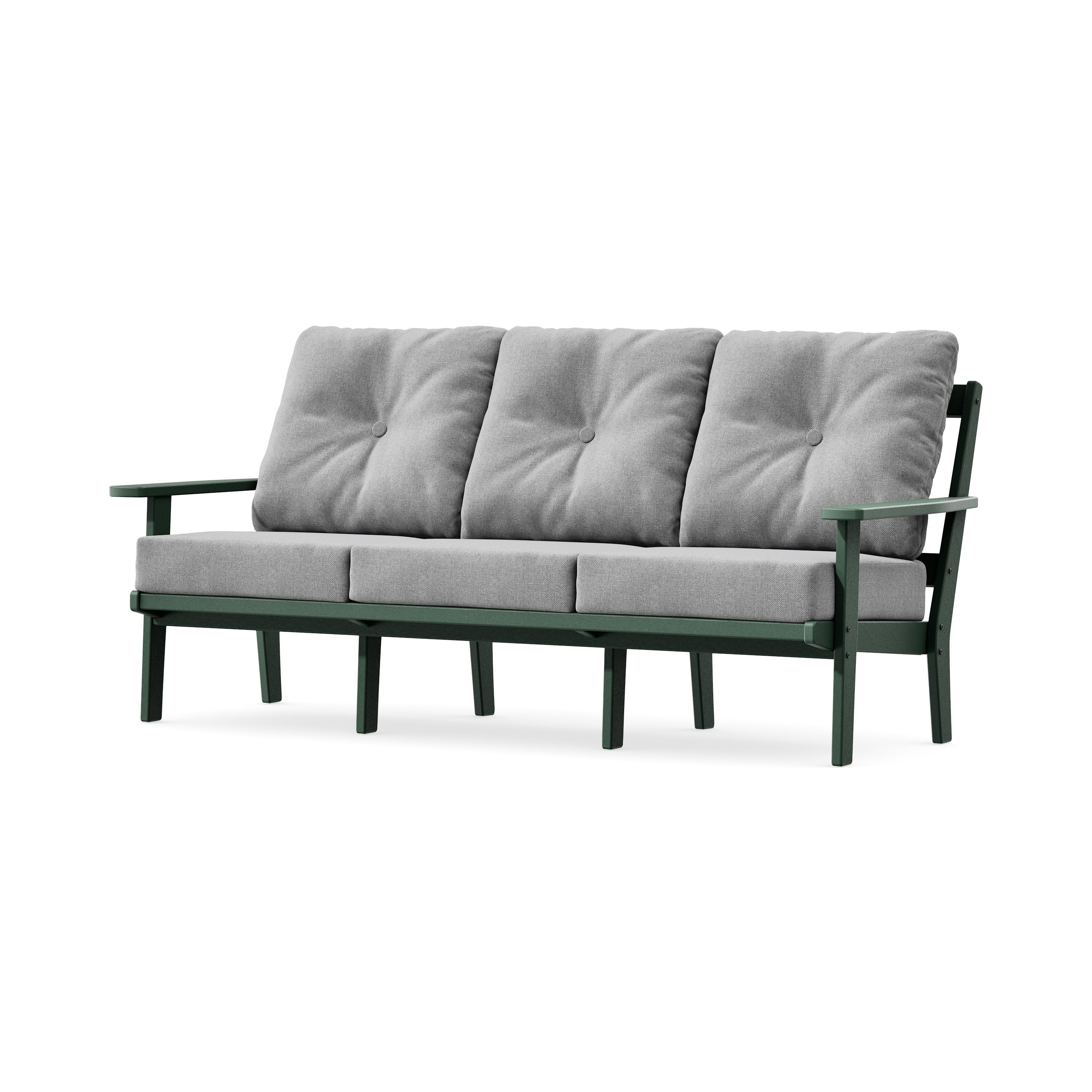 Oxford Deep Seating Sofa in Green / Grey Mist