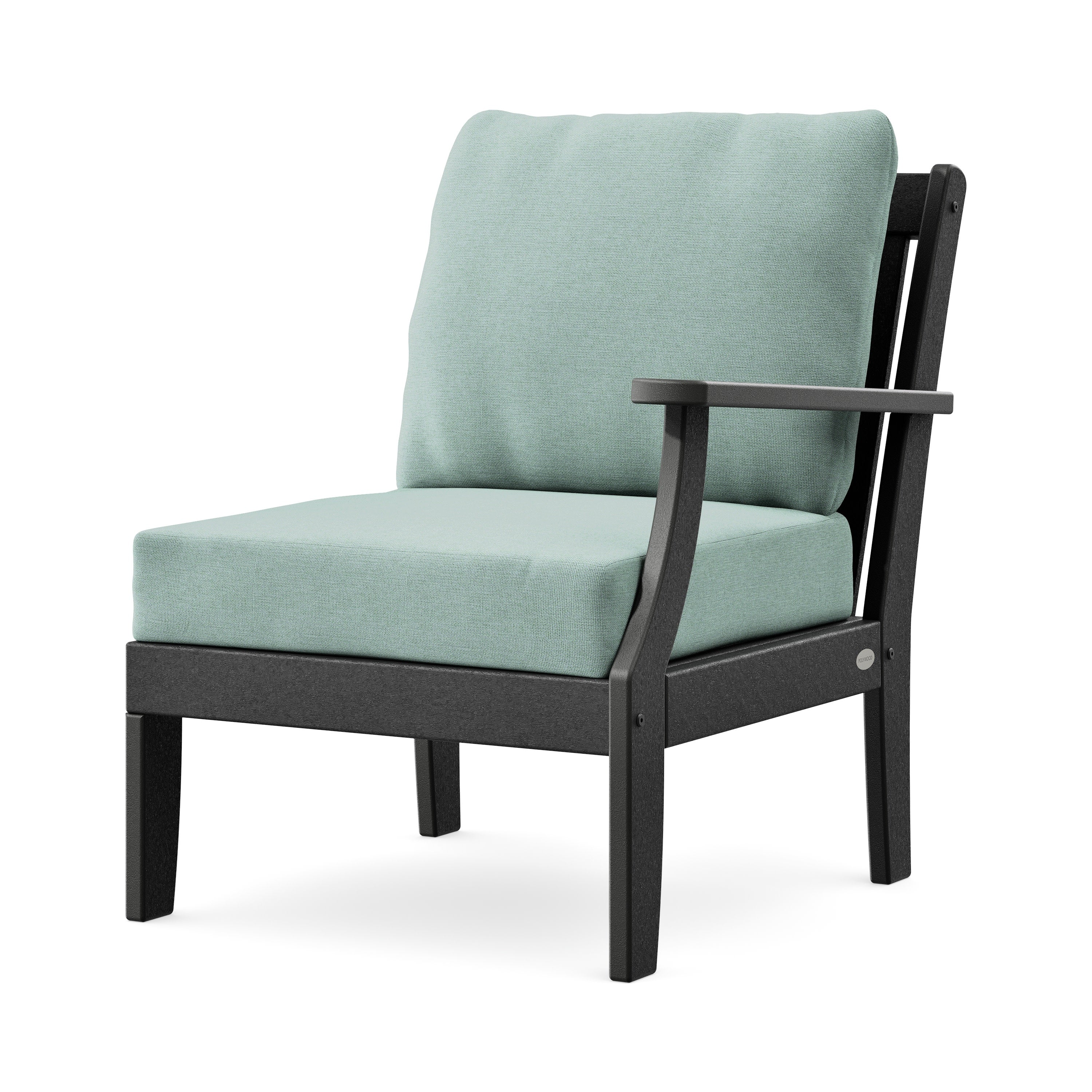 Braxton Modular Right Arm Chair in Black / Glacier Spa