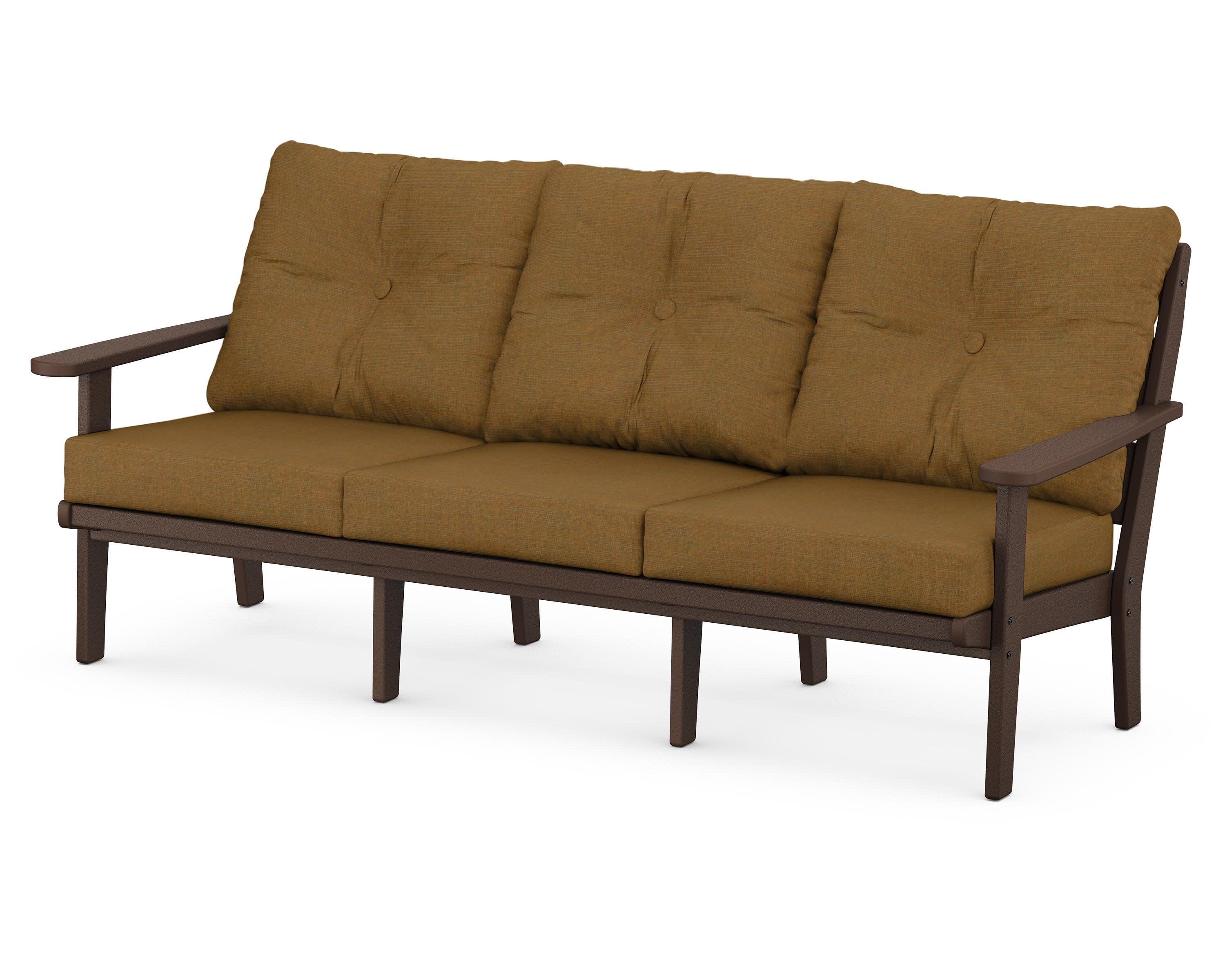 Lakeside Deep Seating Sofa in Mahogany / Exhale Teak