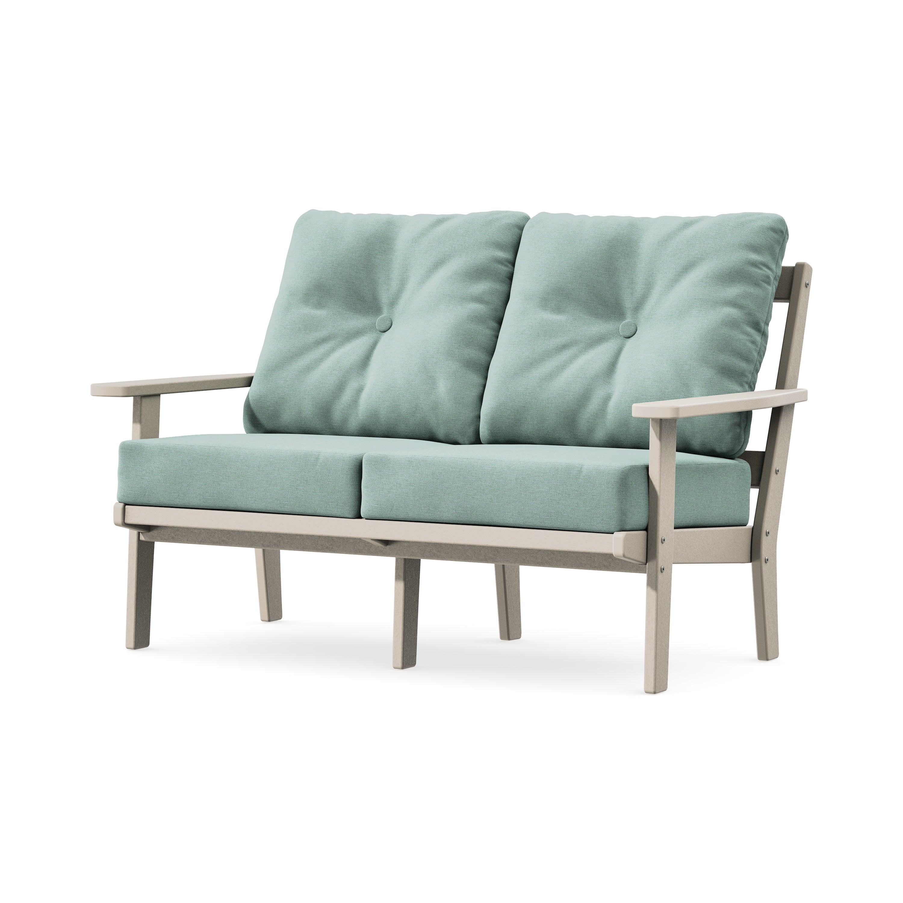 Prairie Deep SeatingLoveseat in Sand / Glacier Spa