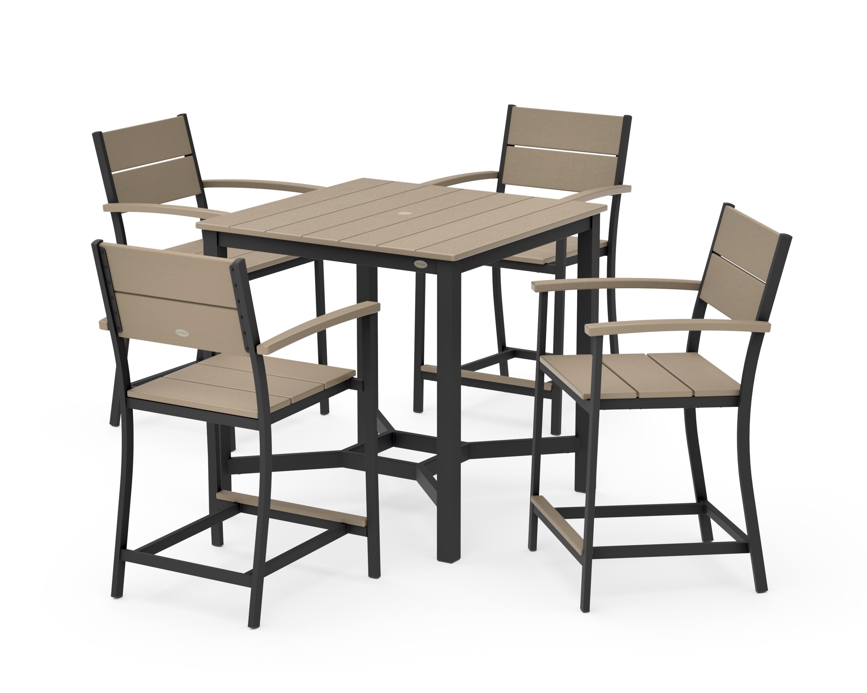 Main Street 5-Piece Counter Set in Black / Vintage Sahara