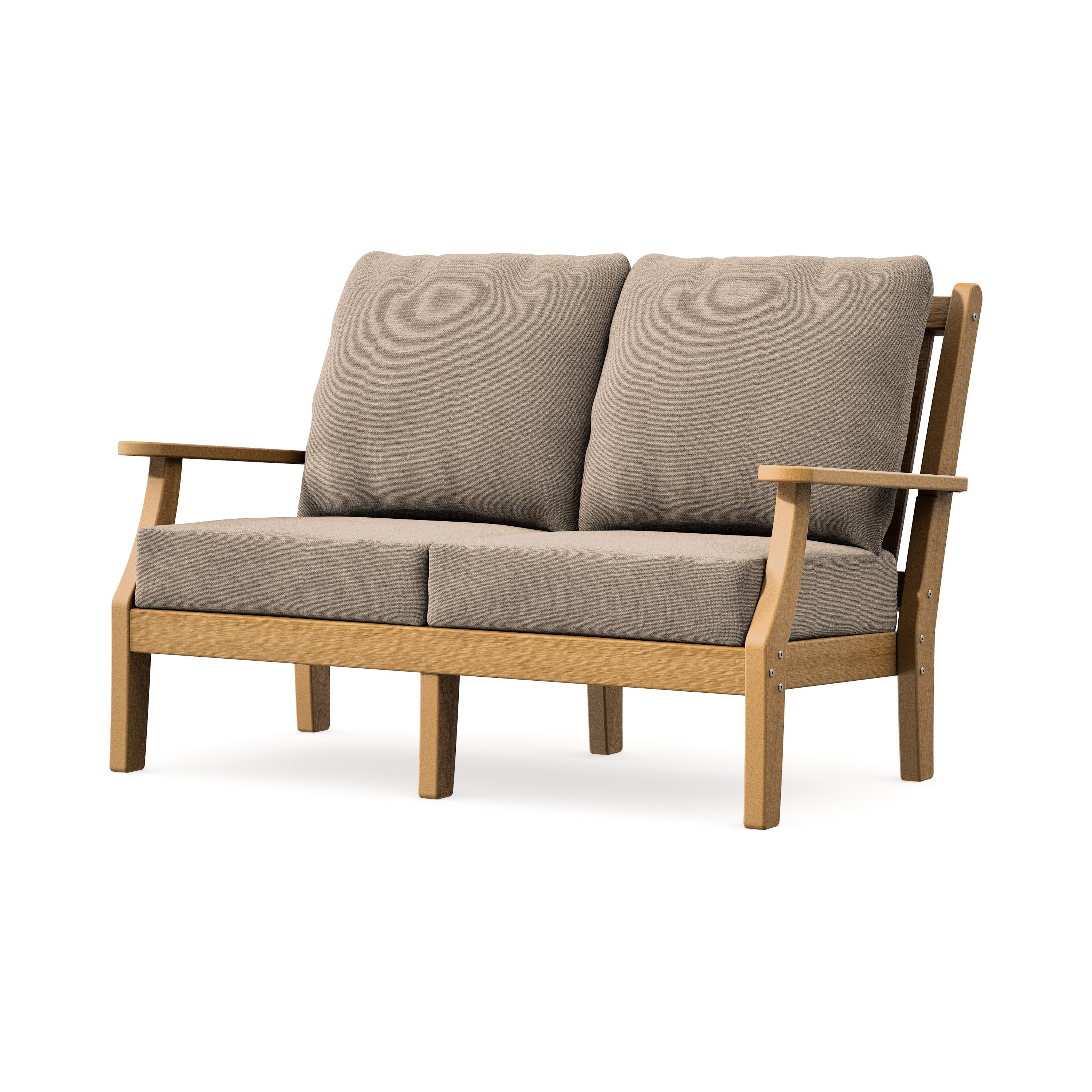 Wovendale Deep Seating Loveseat in Natural / Spiced Burlap