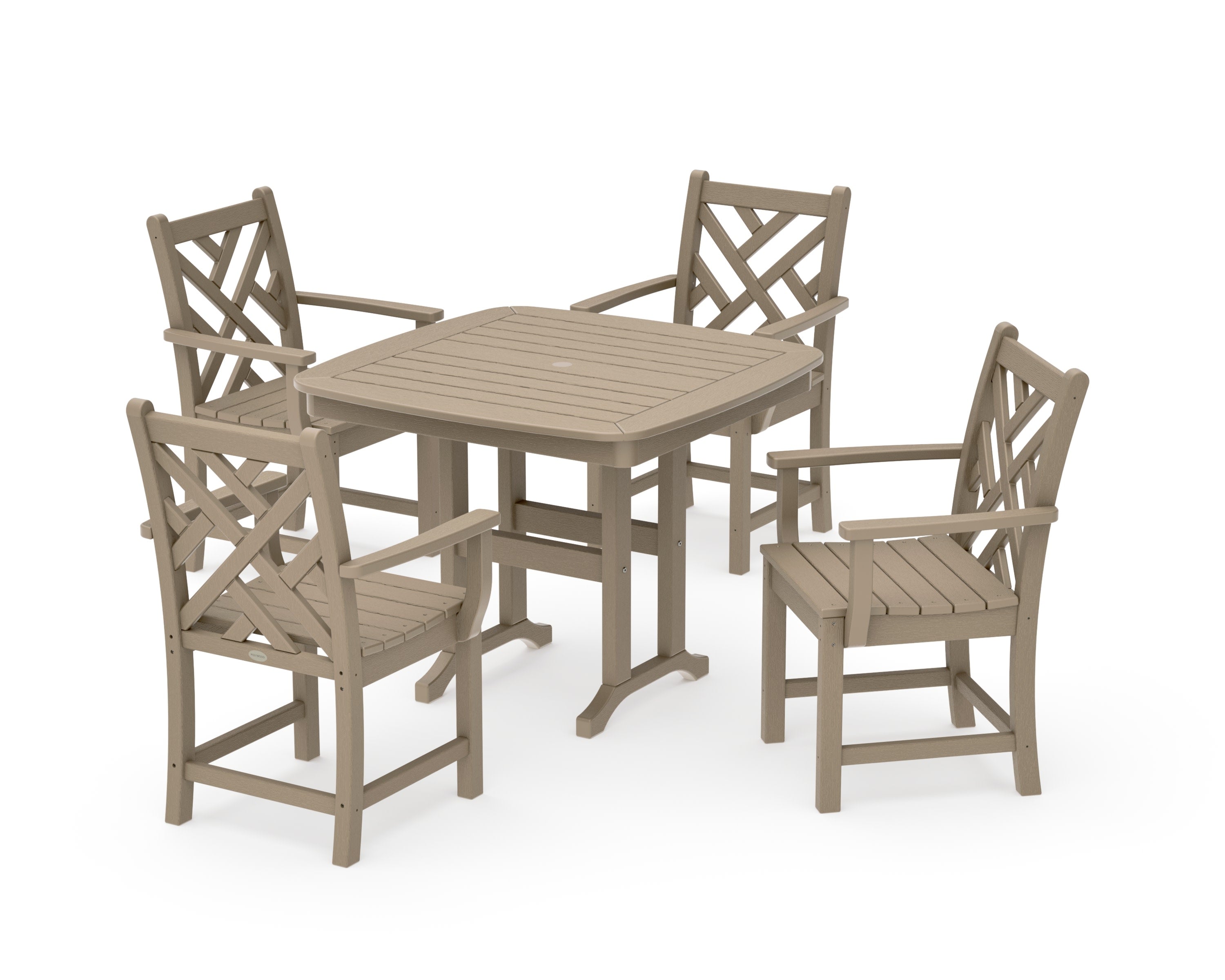 Chippendale 5-Piece Dining Set in Vintage Sahara