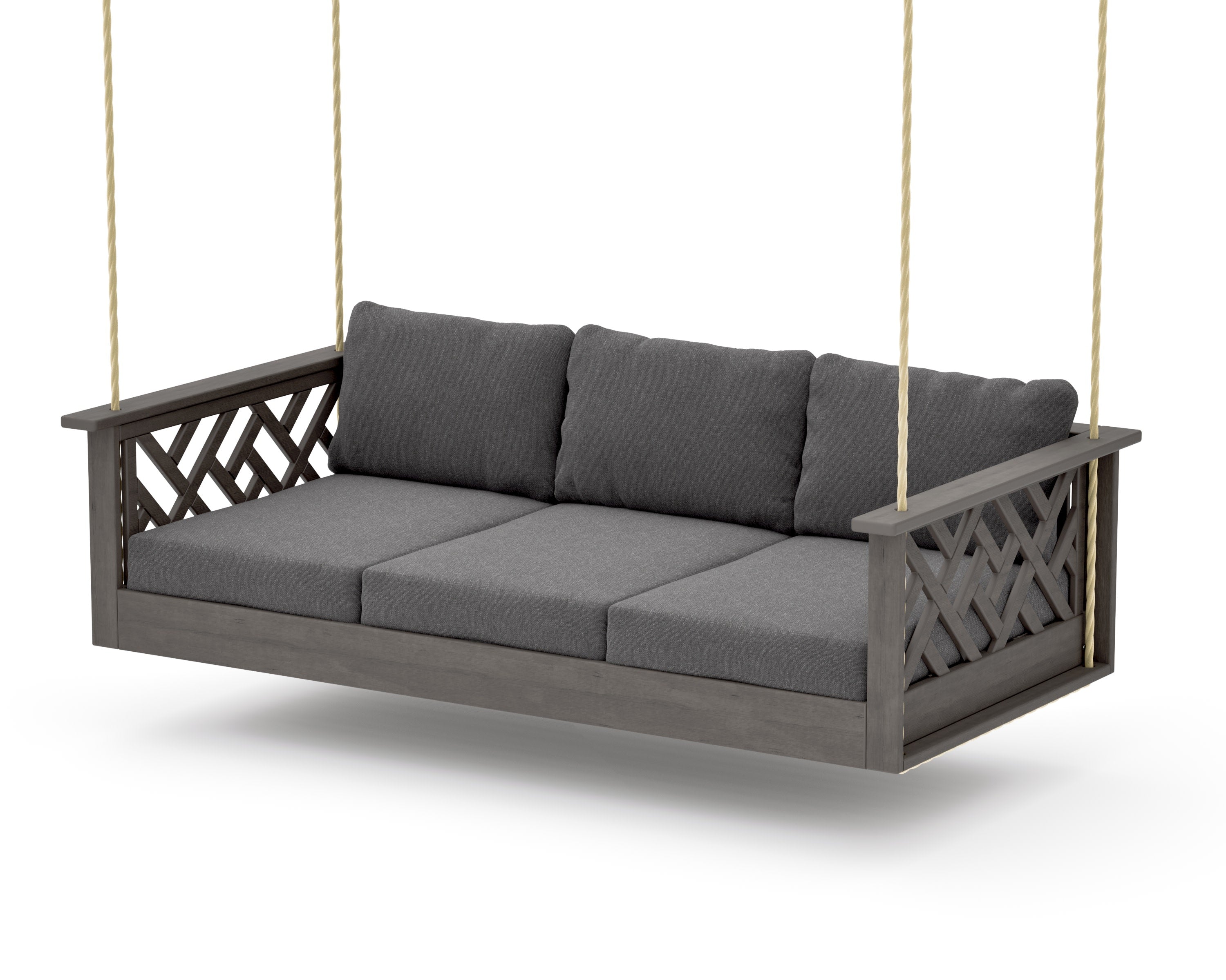 Chippendale Daybed Swing in Driftwood / Ash Charcoal