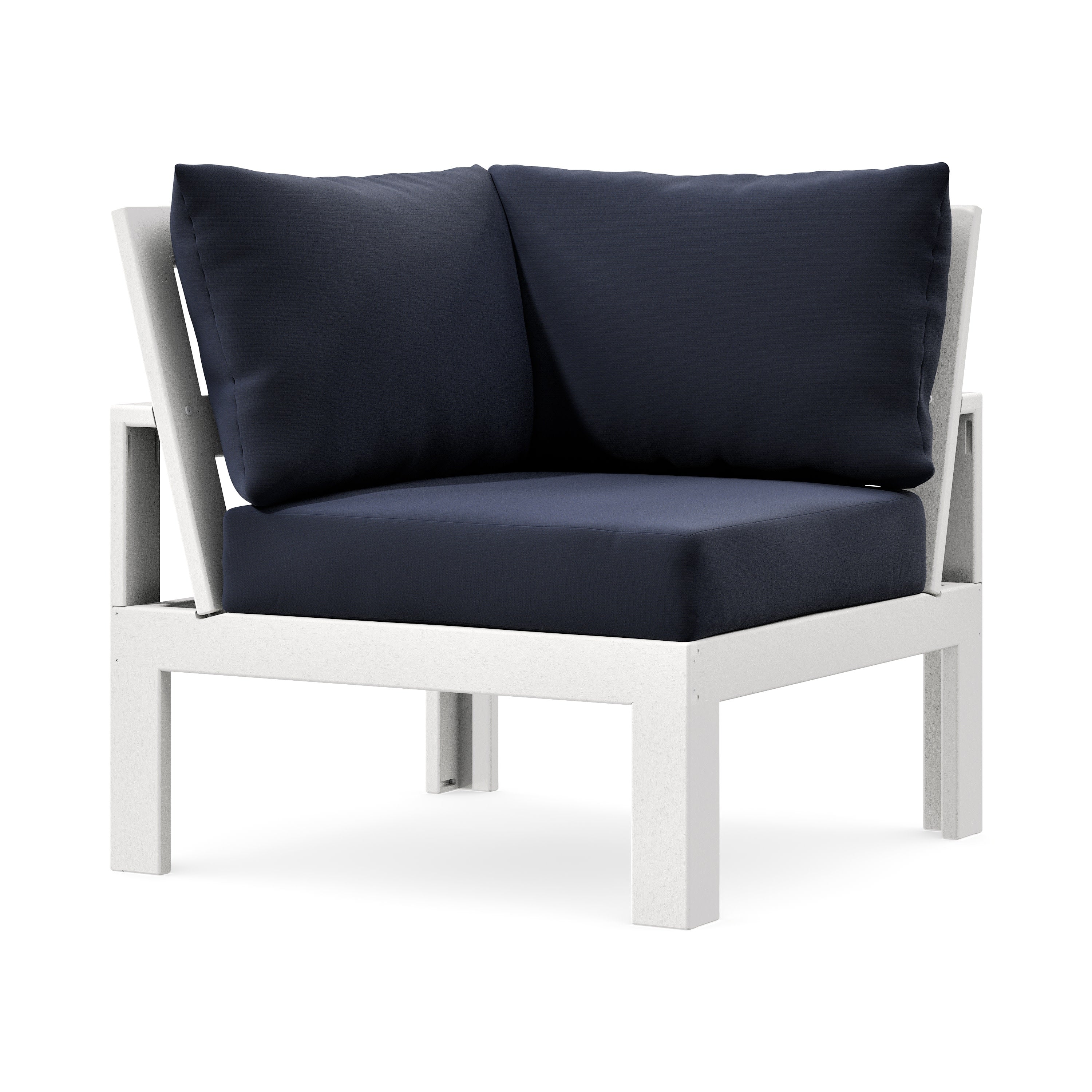 Modular Corner Chair in White / Navy