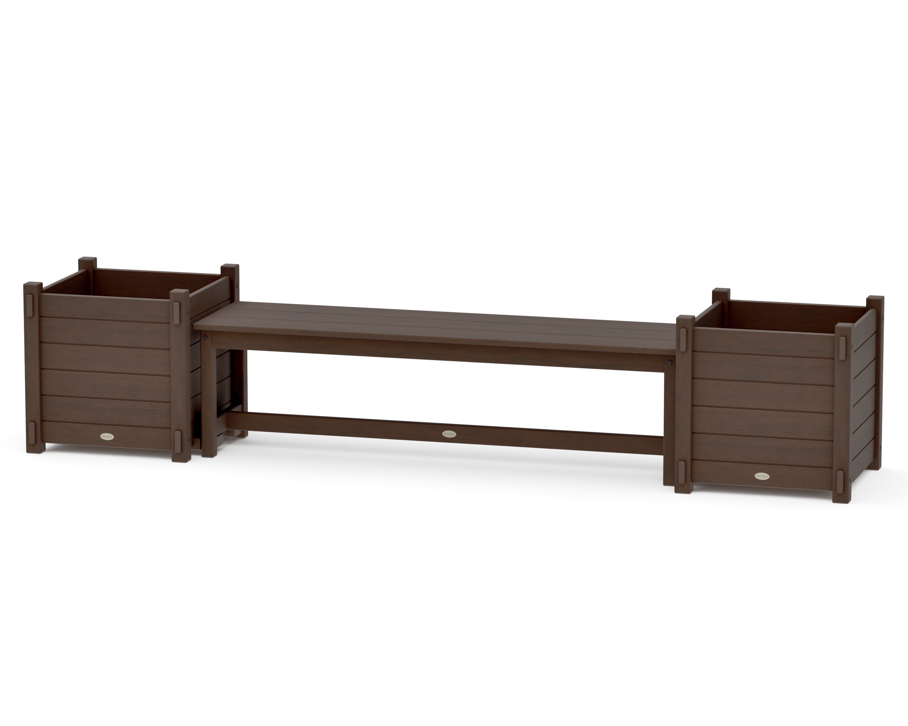 60" Nautical Straight Planter Bench Set - Large in Kona