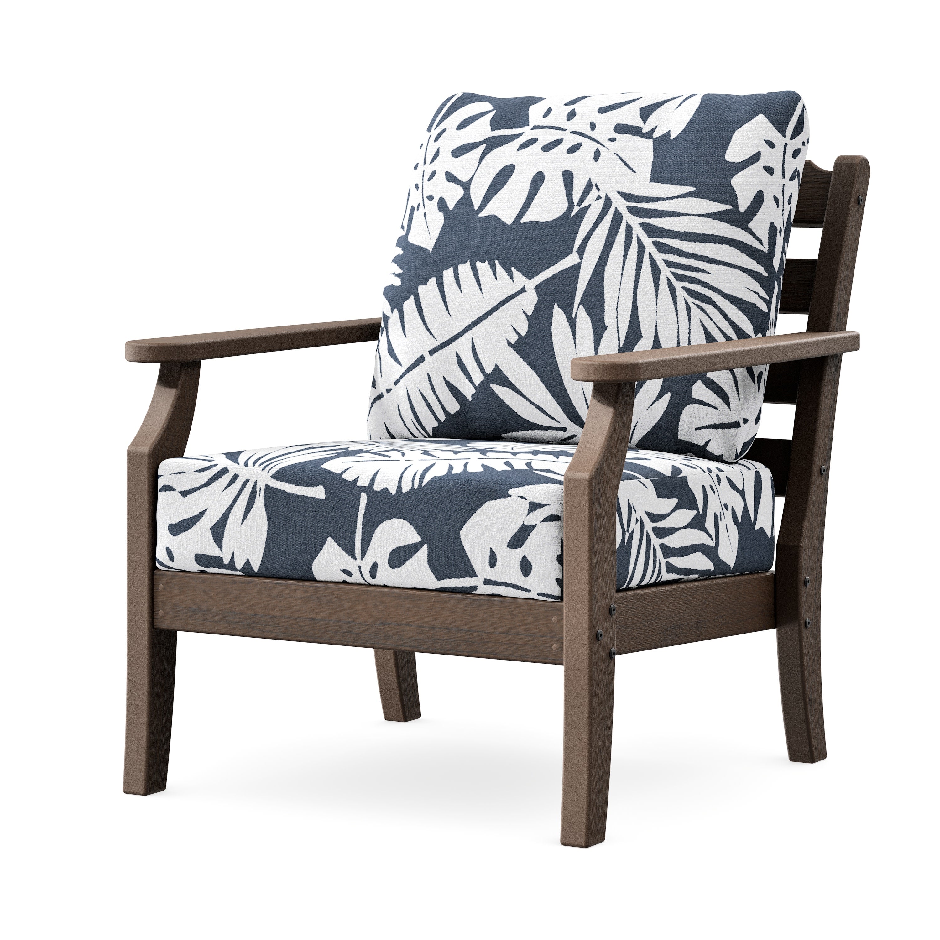 Savannah Deep Seating Chair in Kona / Leaf Marine Indigo