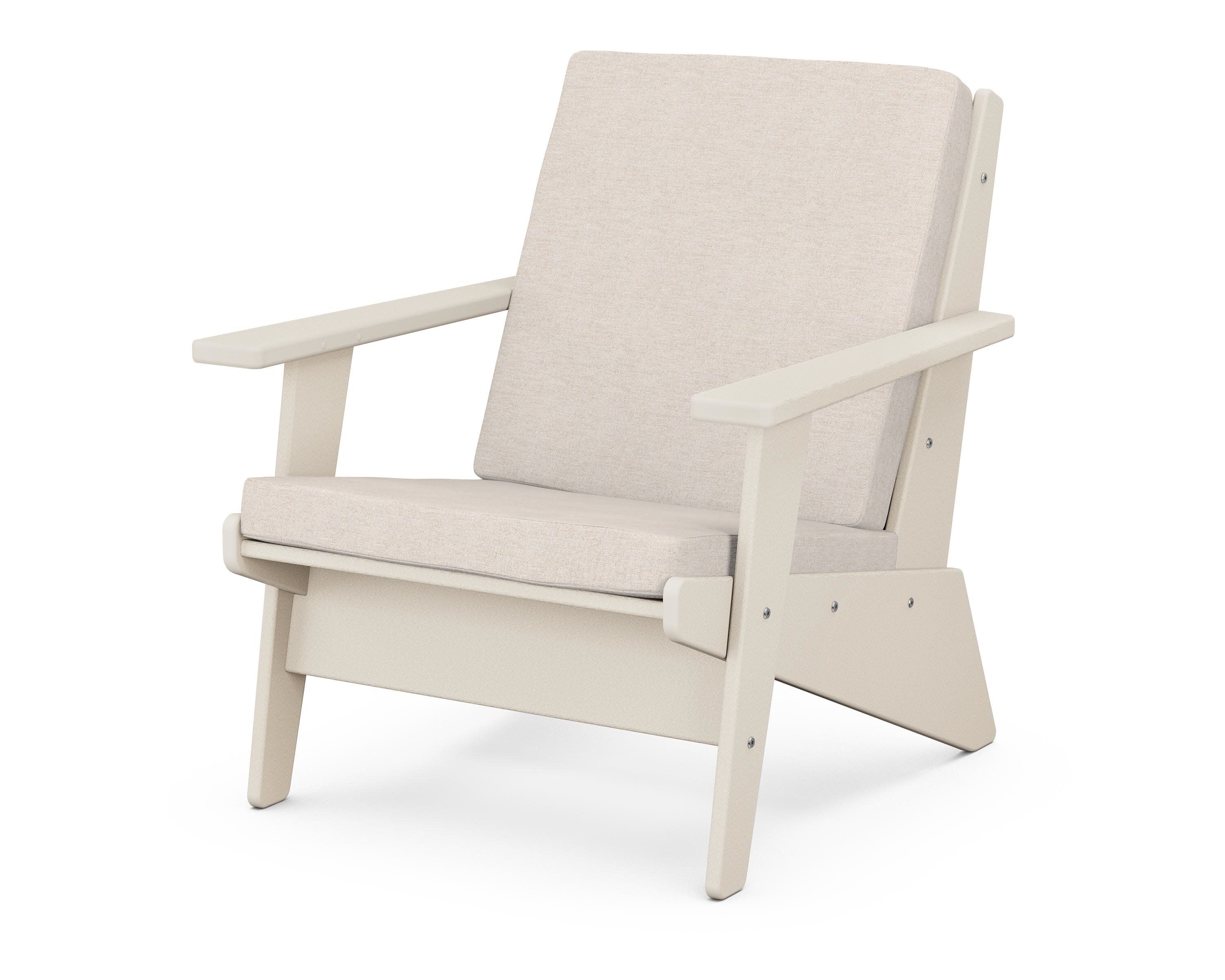 Riviera Modern Lounge Chair in Sand / Nuance Cloud