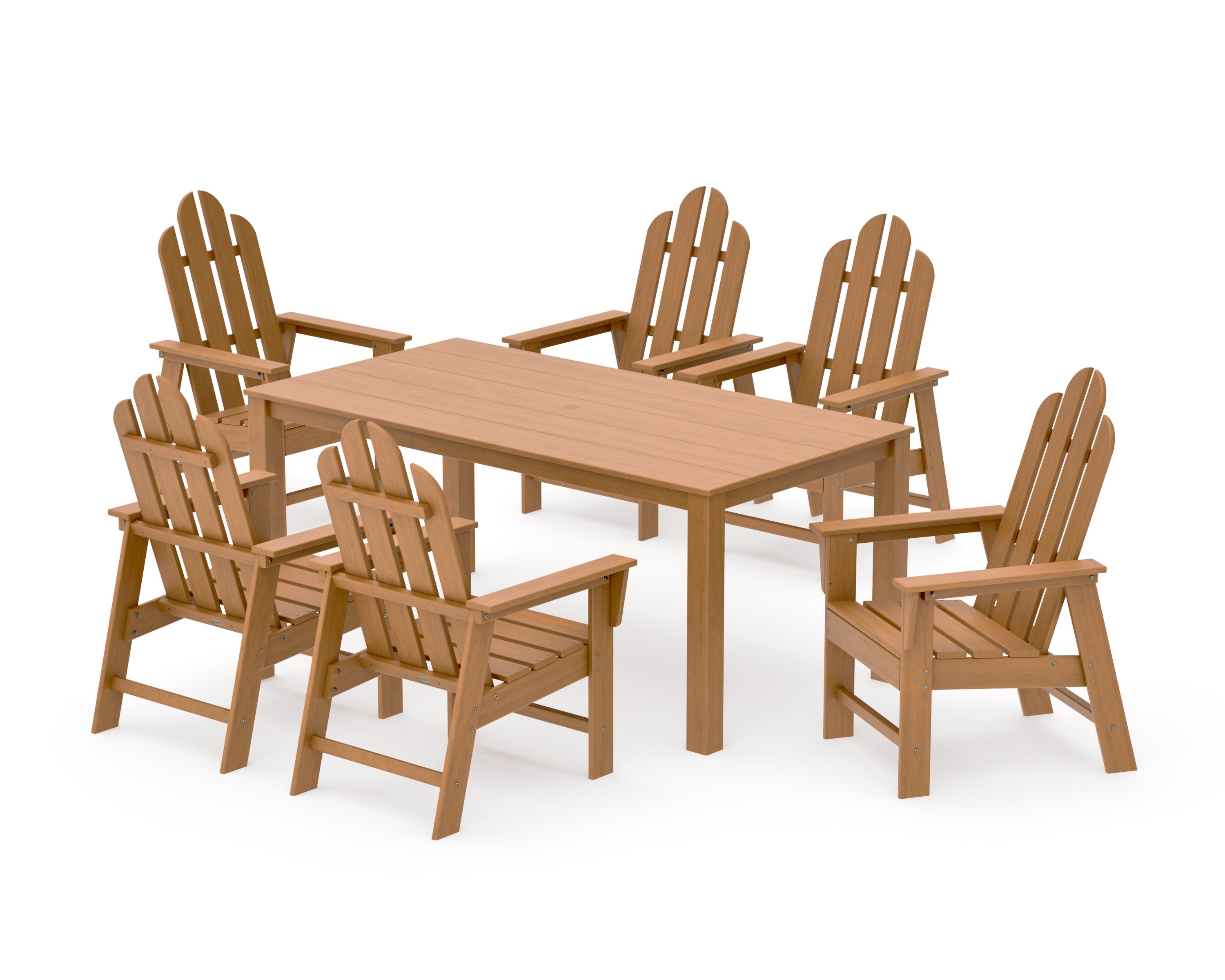 Long Island 7-Piece Parsons Dining Set in Natural