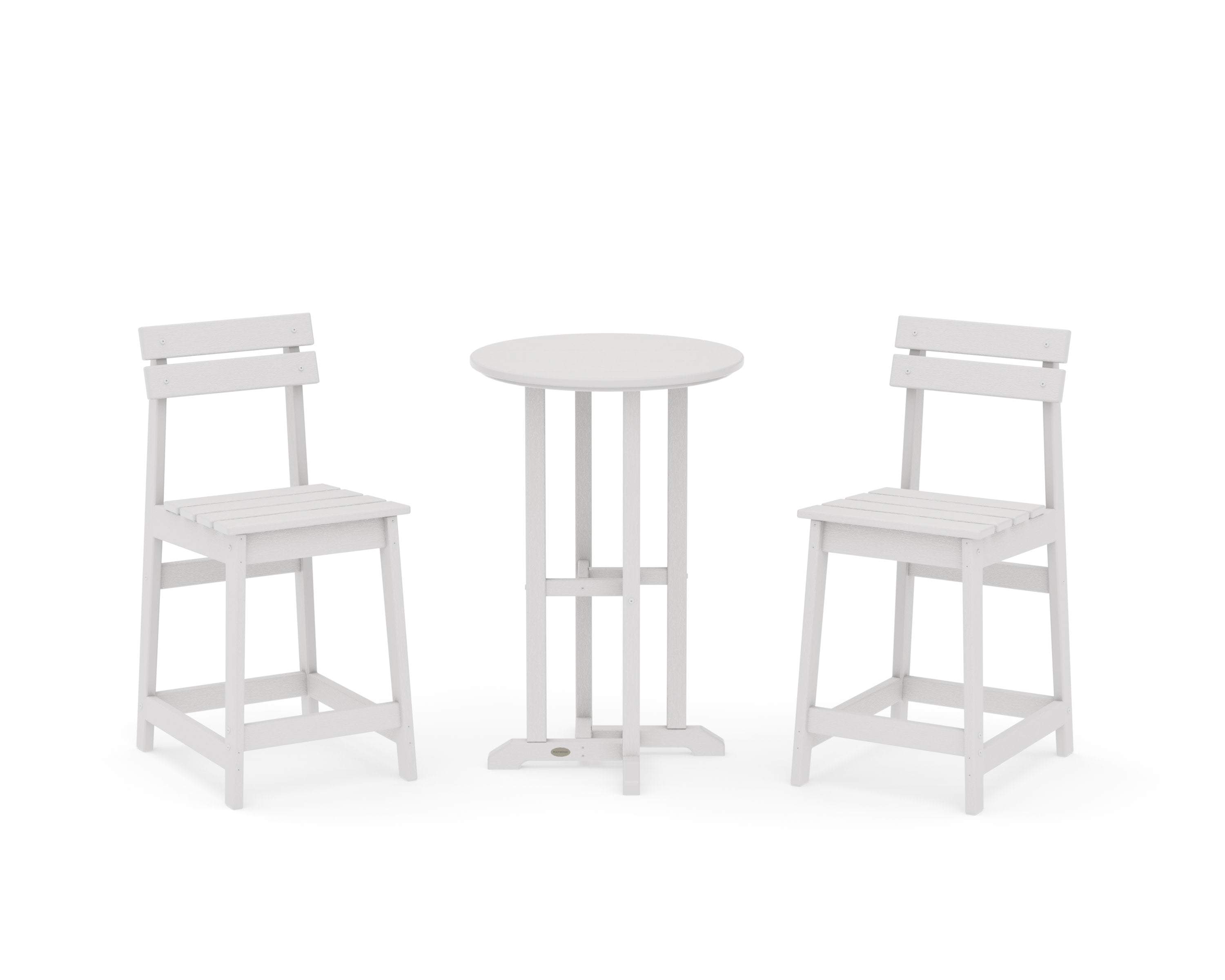 Modern Studio Plaza 3-Piece Bistro Counter Set in Vintage White