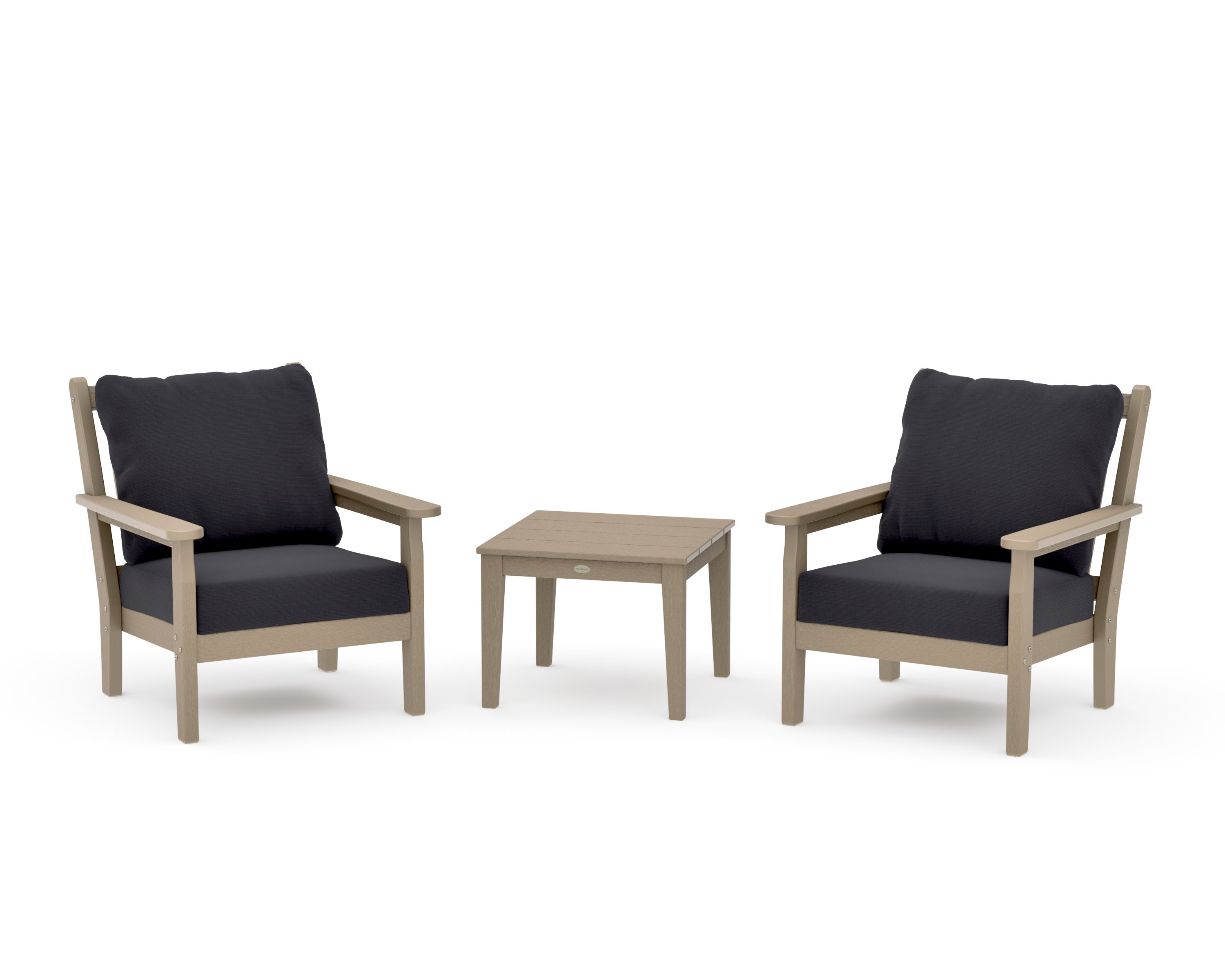Chippendale 3-Piece Deep Seating Set in Vintage Sahara / Midnight Linen