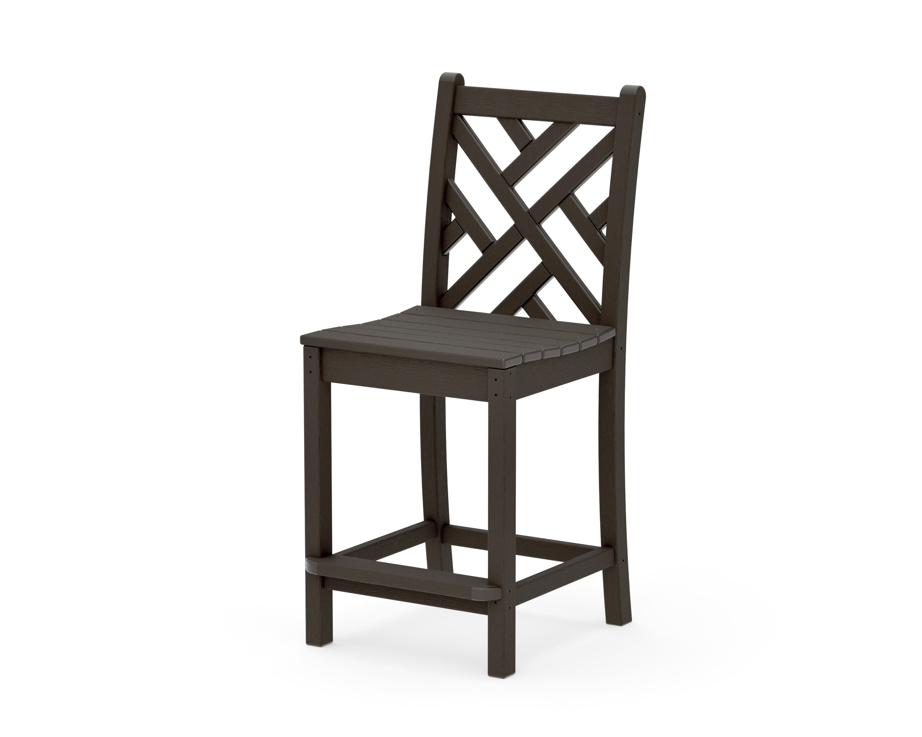 Chippendale Counter Side Chair in Vintage Coffee