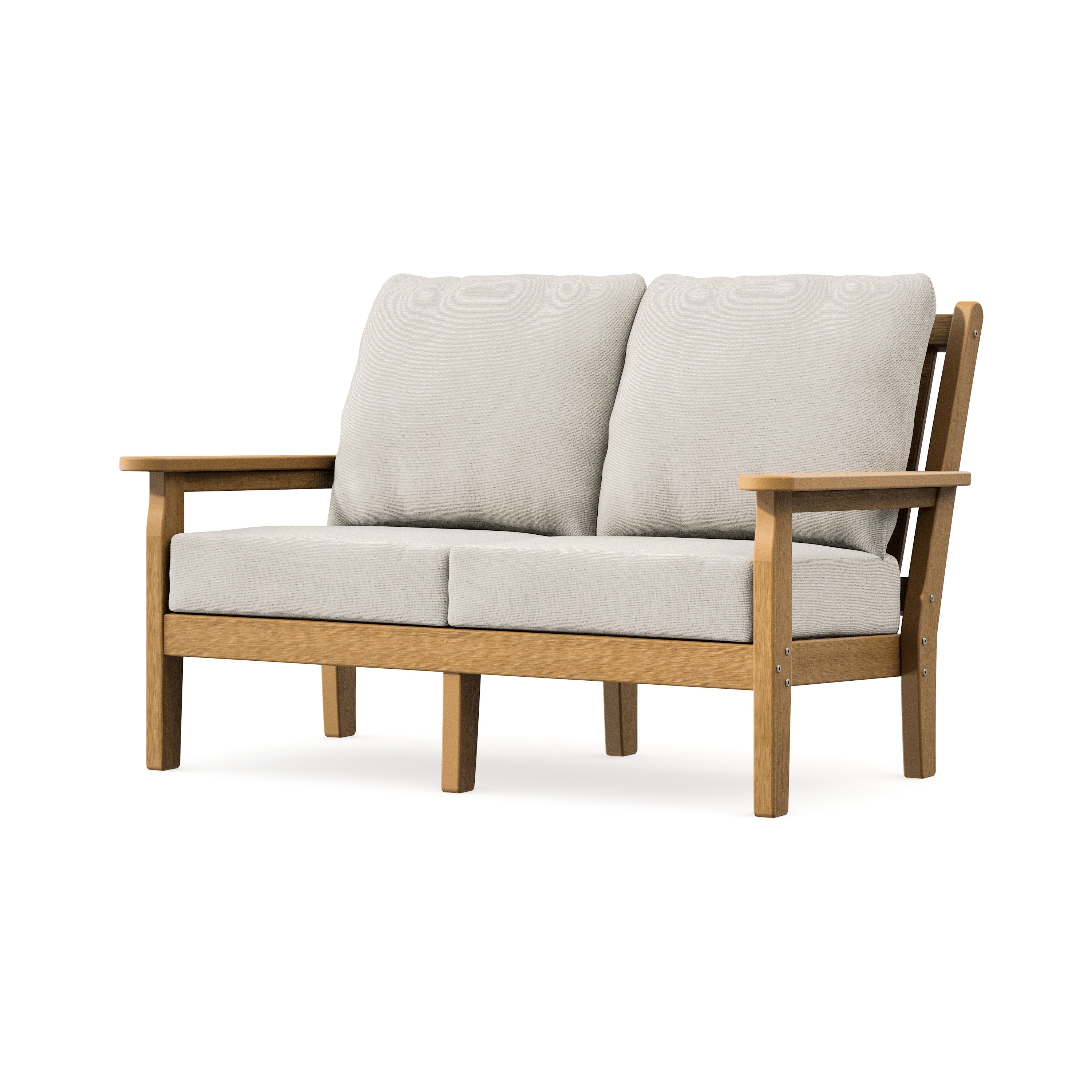 Chippendale Deep Seating Loveseat in Natural / Dune Burlap