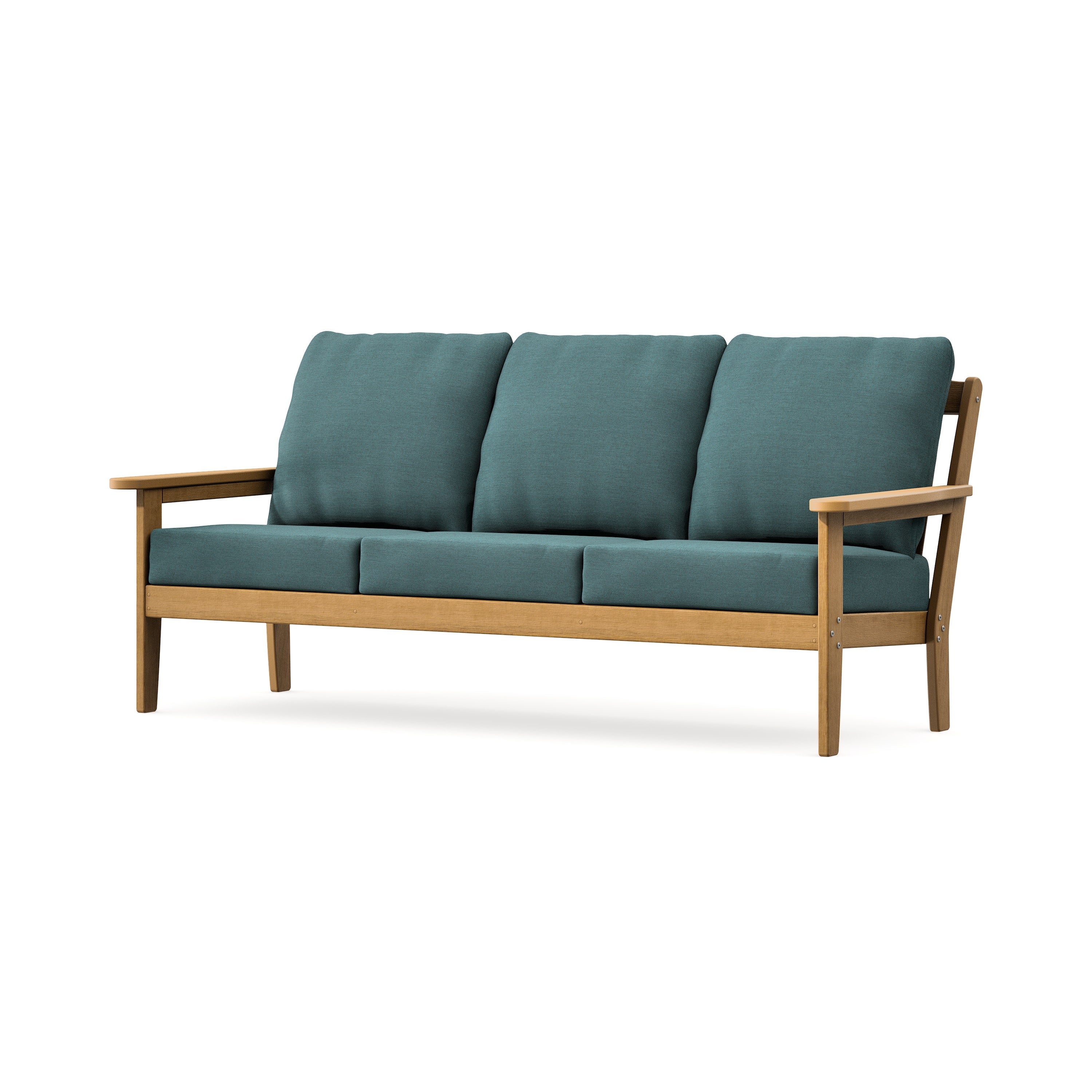 Cottage Deep Seating Sofa in Natural / Ocean Teal
