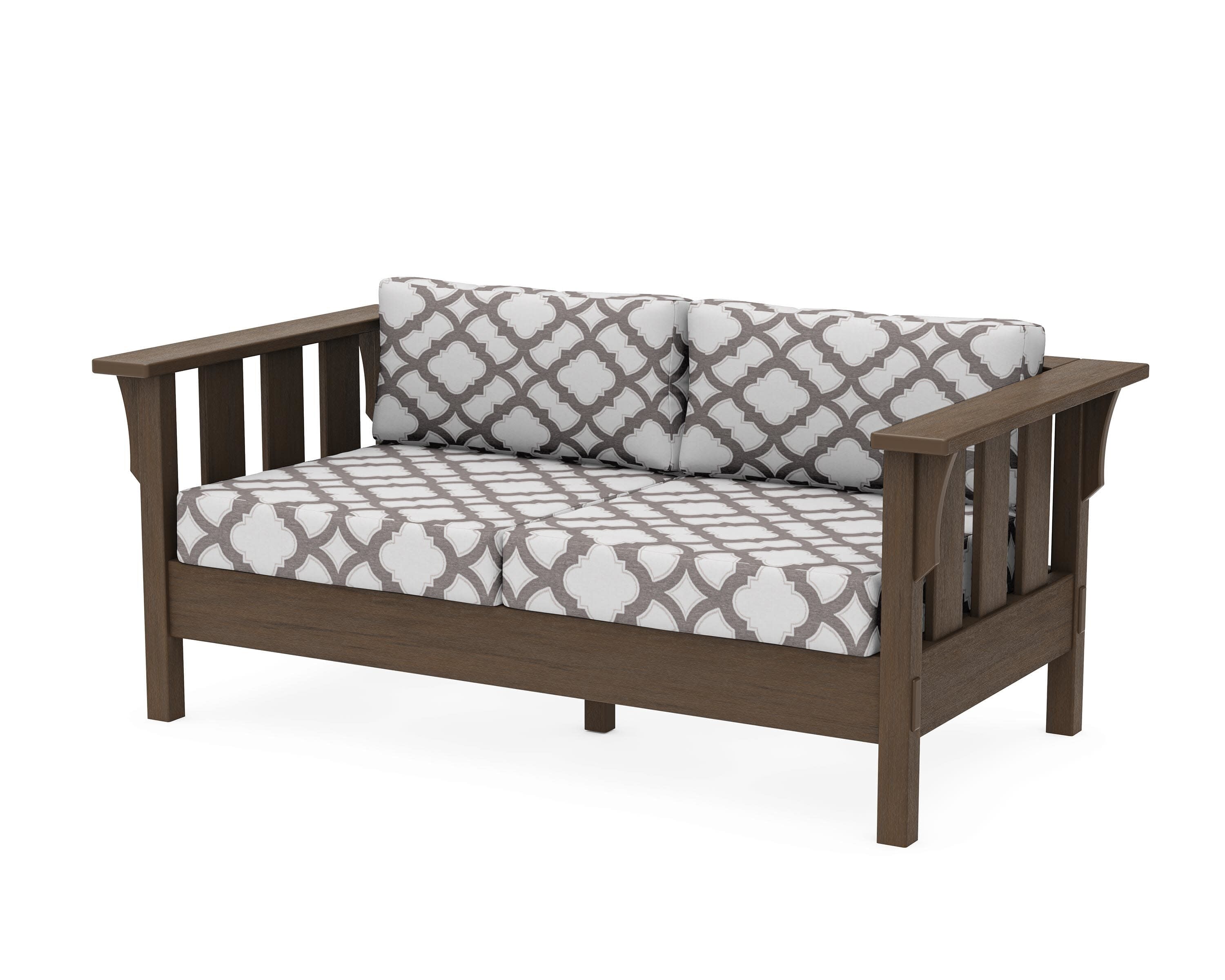 Acadia Deep Seating Loveseat in Kona / Trellis Grey Mist
