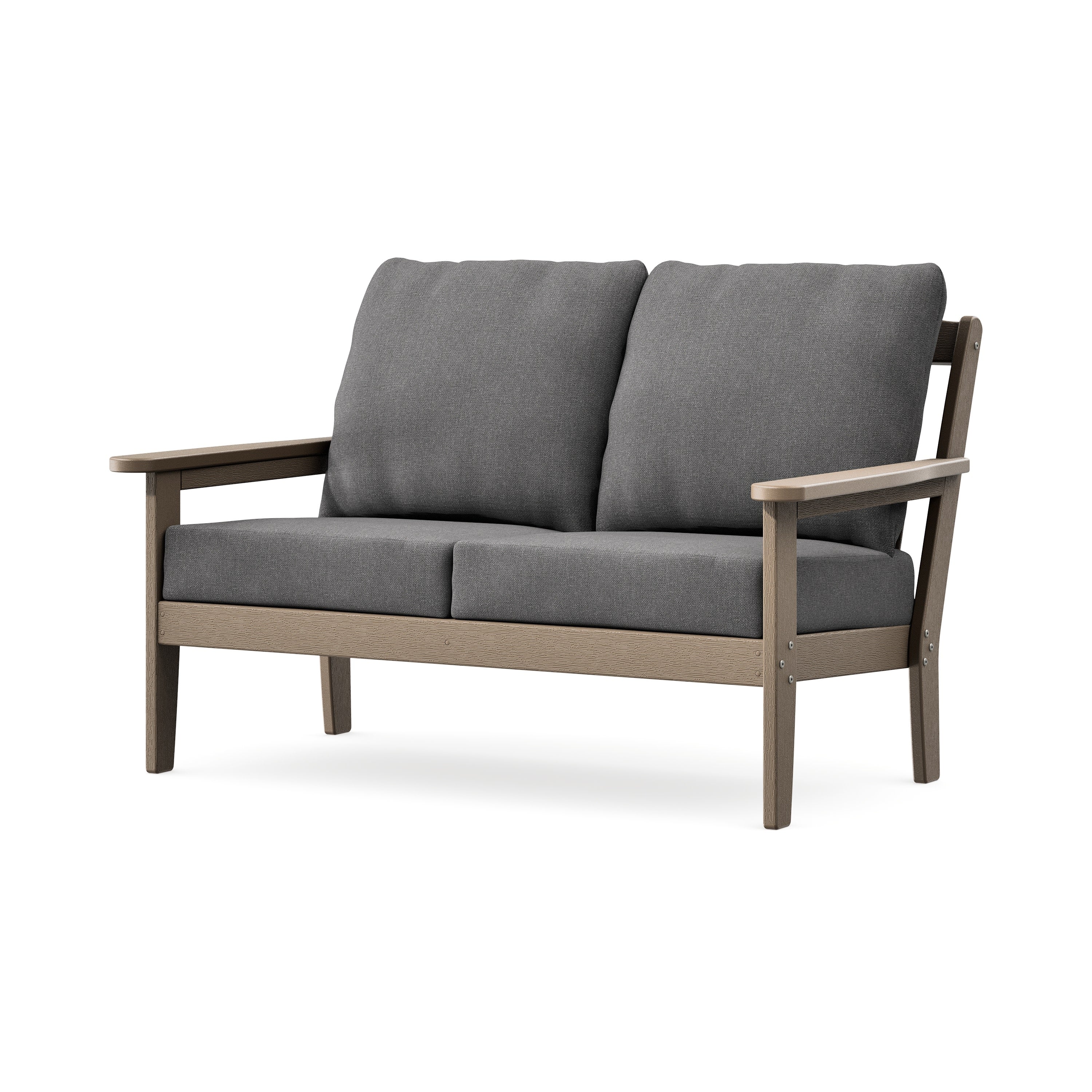 Cottage Deep Seating Loveseat in Vintage Sahara / Ash Charcoal