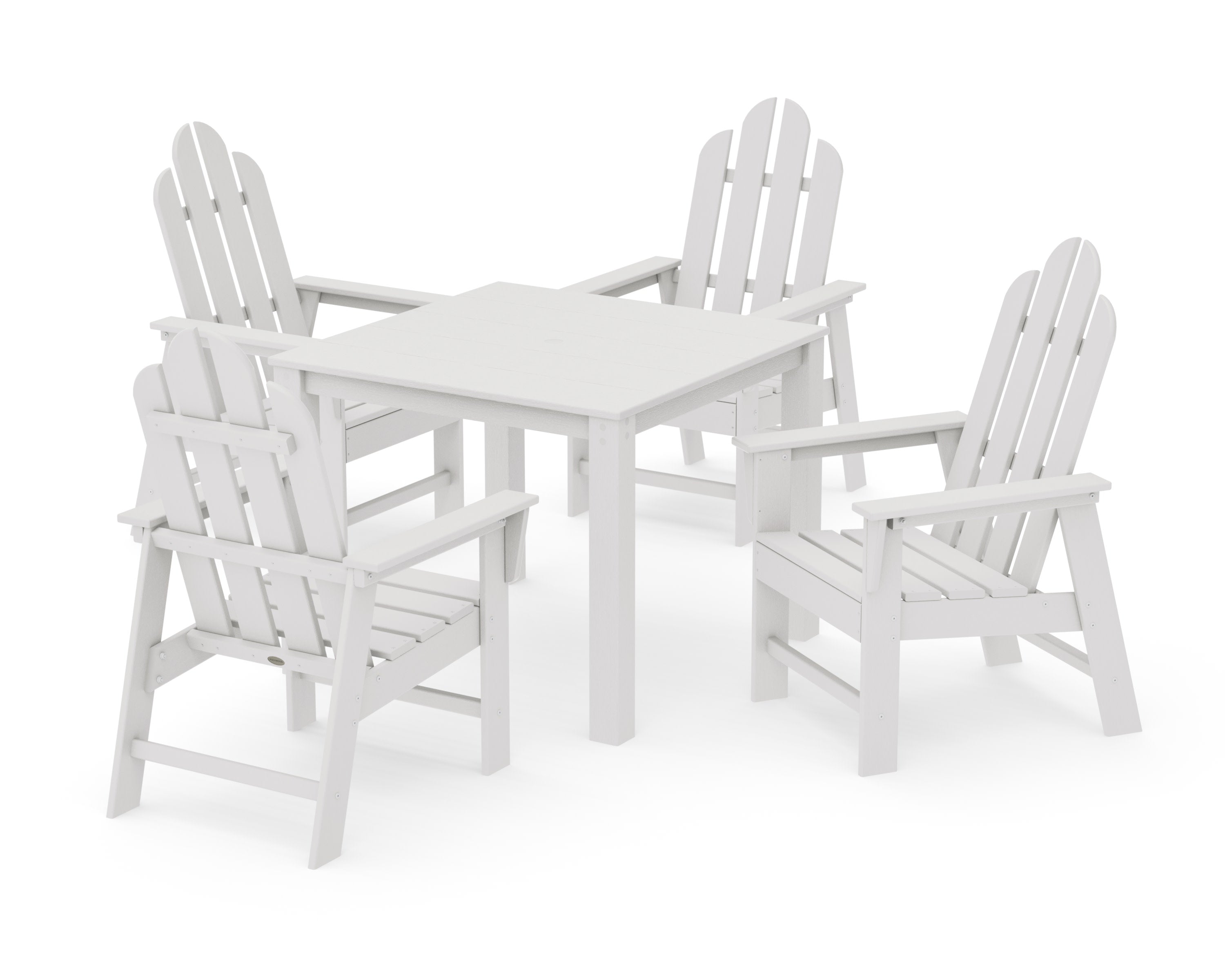 Long Island 5-Piece Parsons Dining Set in Vintage White