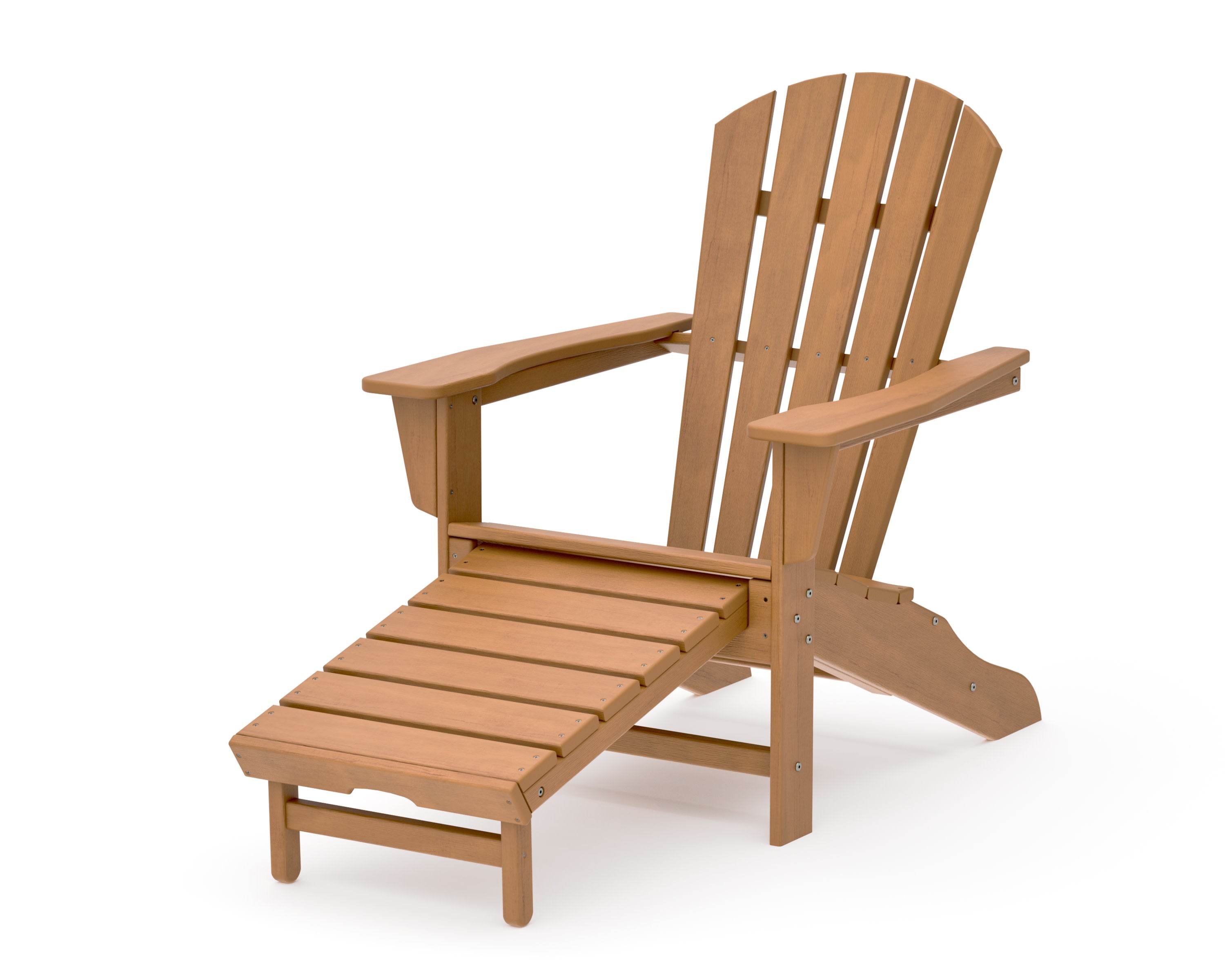Palm Coast Ultimate Adirondack with Hideaway Ottoman in Natural