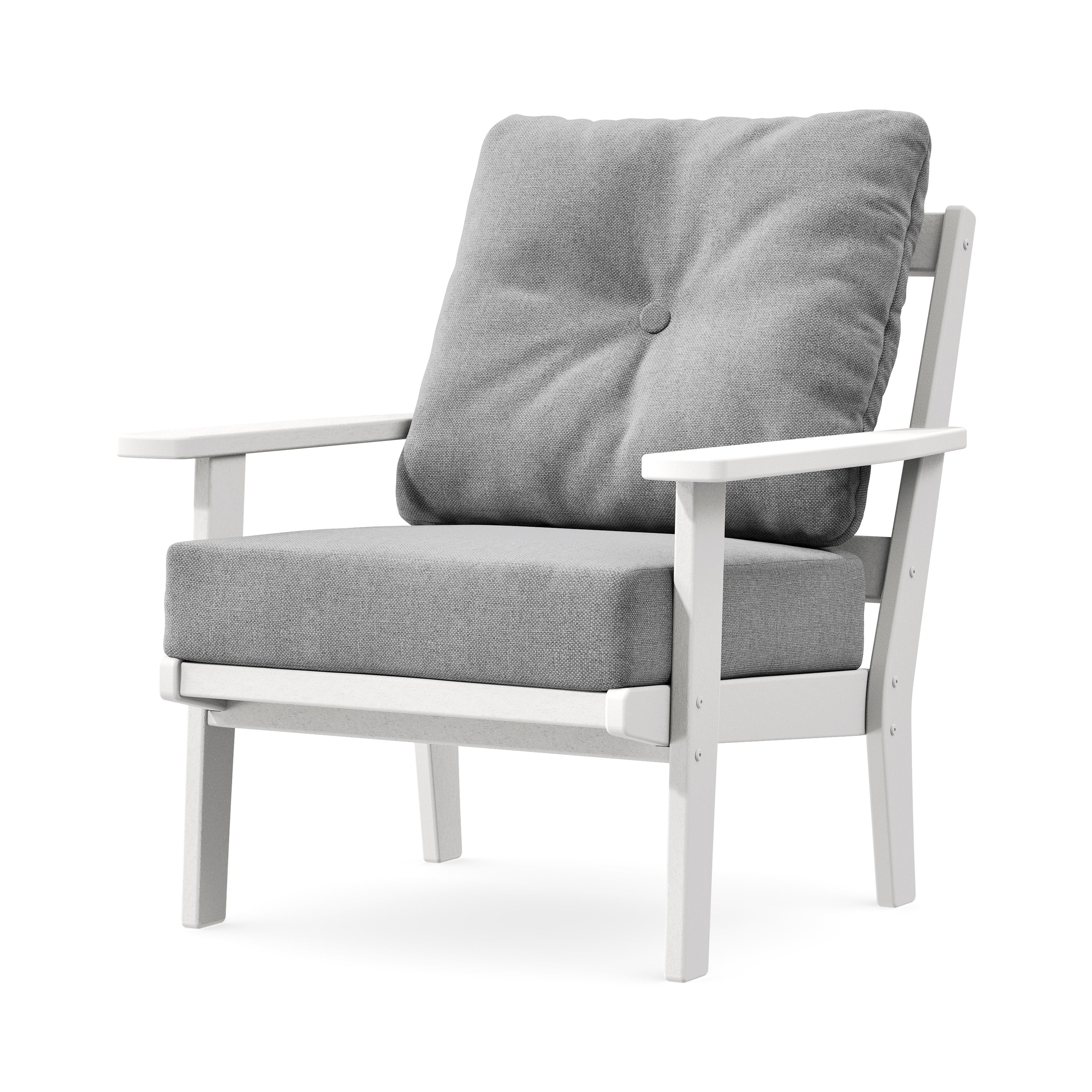 Prairie Deep Seating Chair in White / Grey Mist