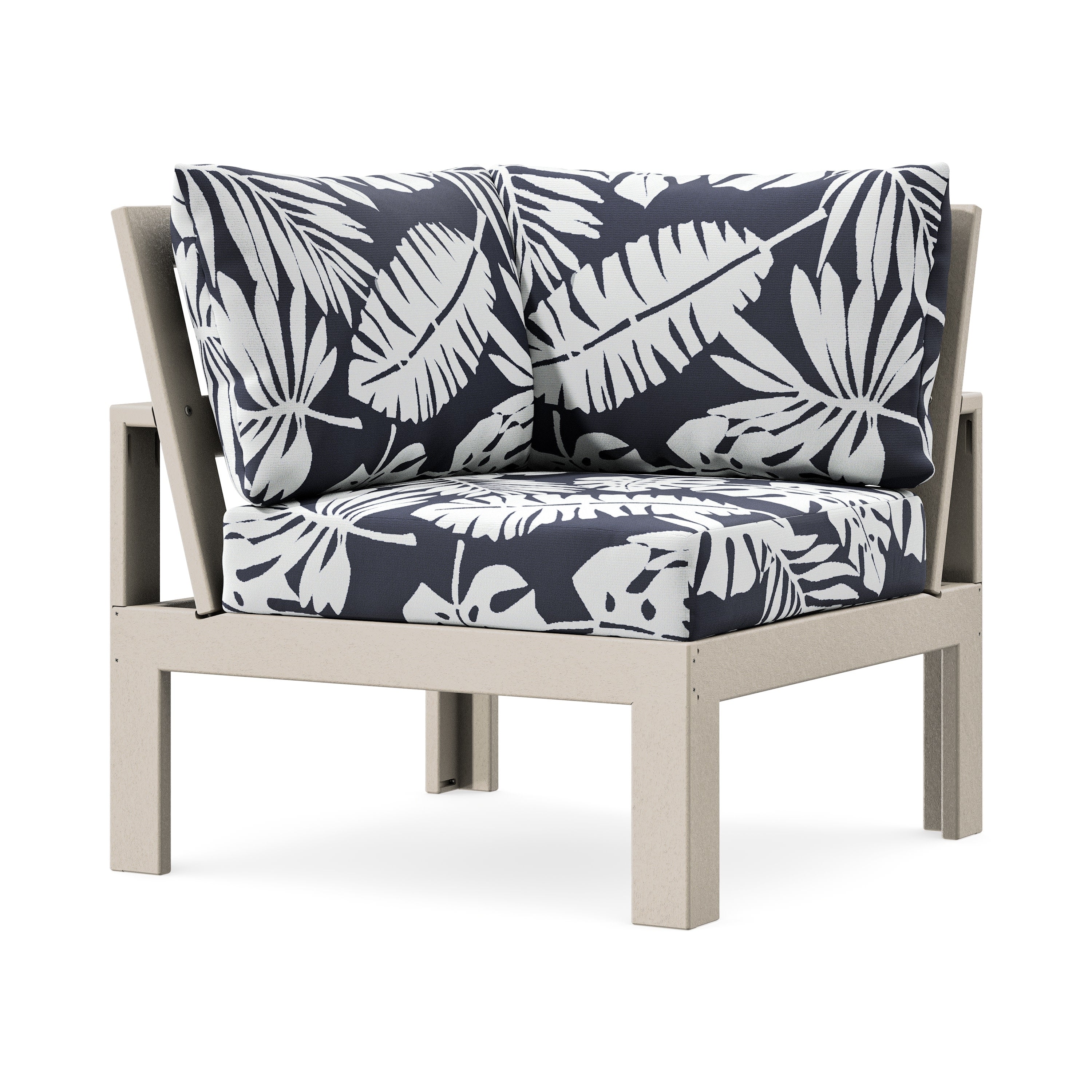 Modular Corner Chair in Sand / Leaf Navy