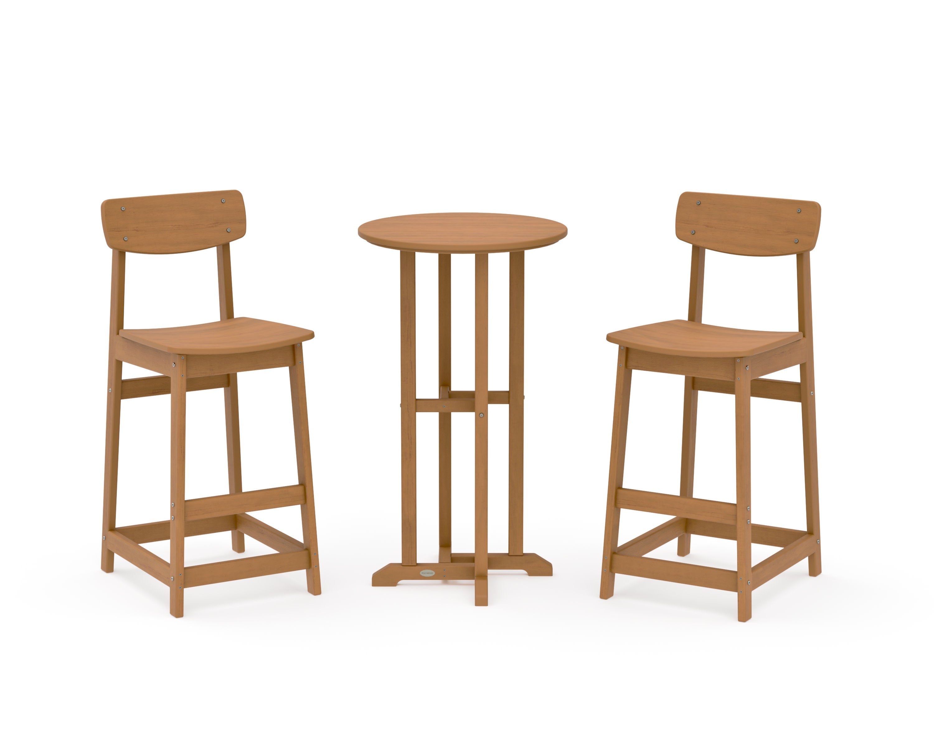 Modern Studio Urban Bar Chair 3-Piece Bistro Set in Natural