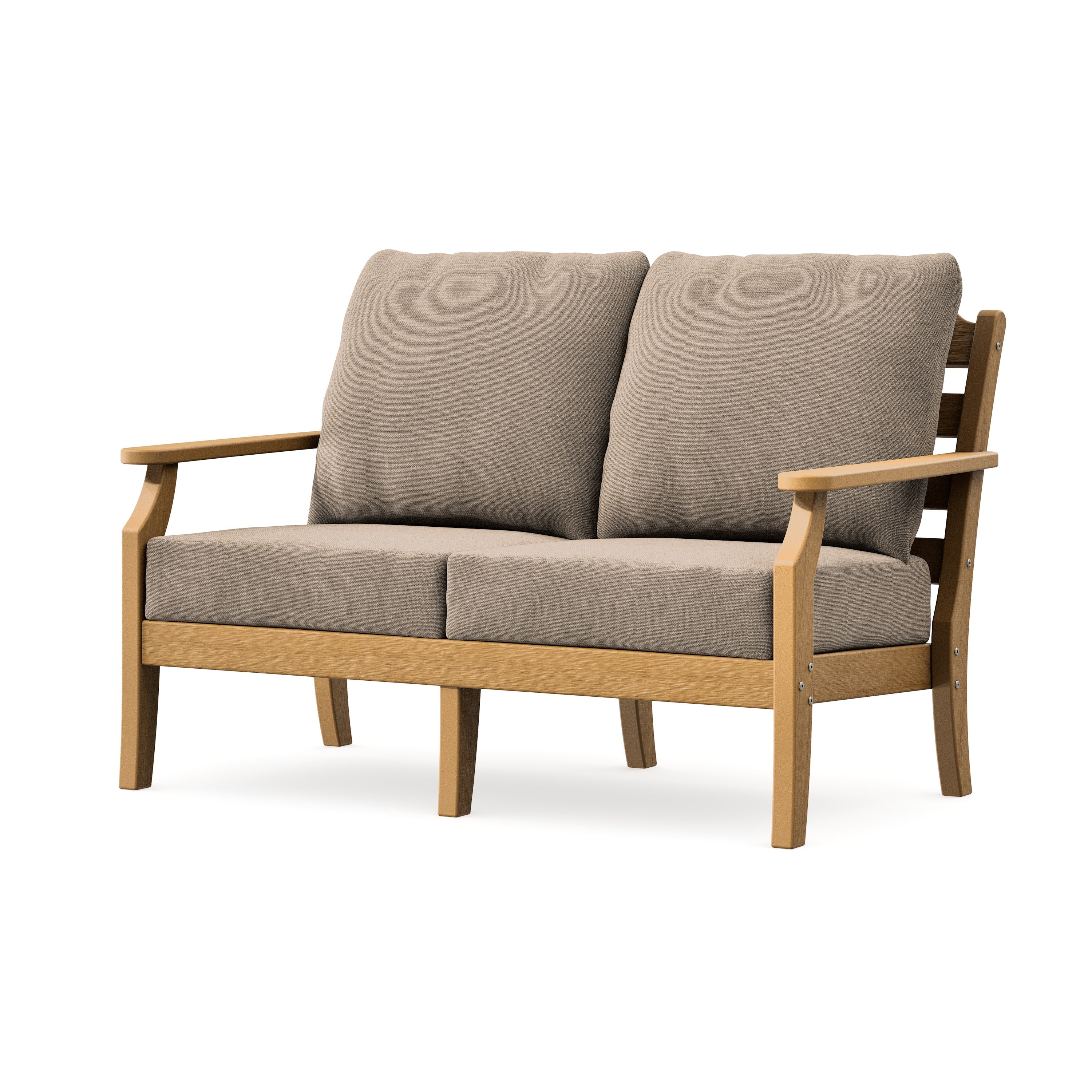 Savannah Deep Seating Loveseat in Natural / Spiced Burlap